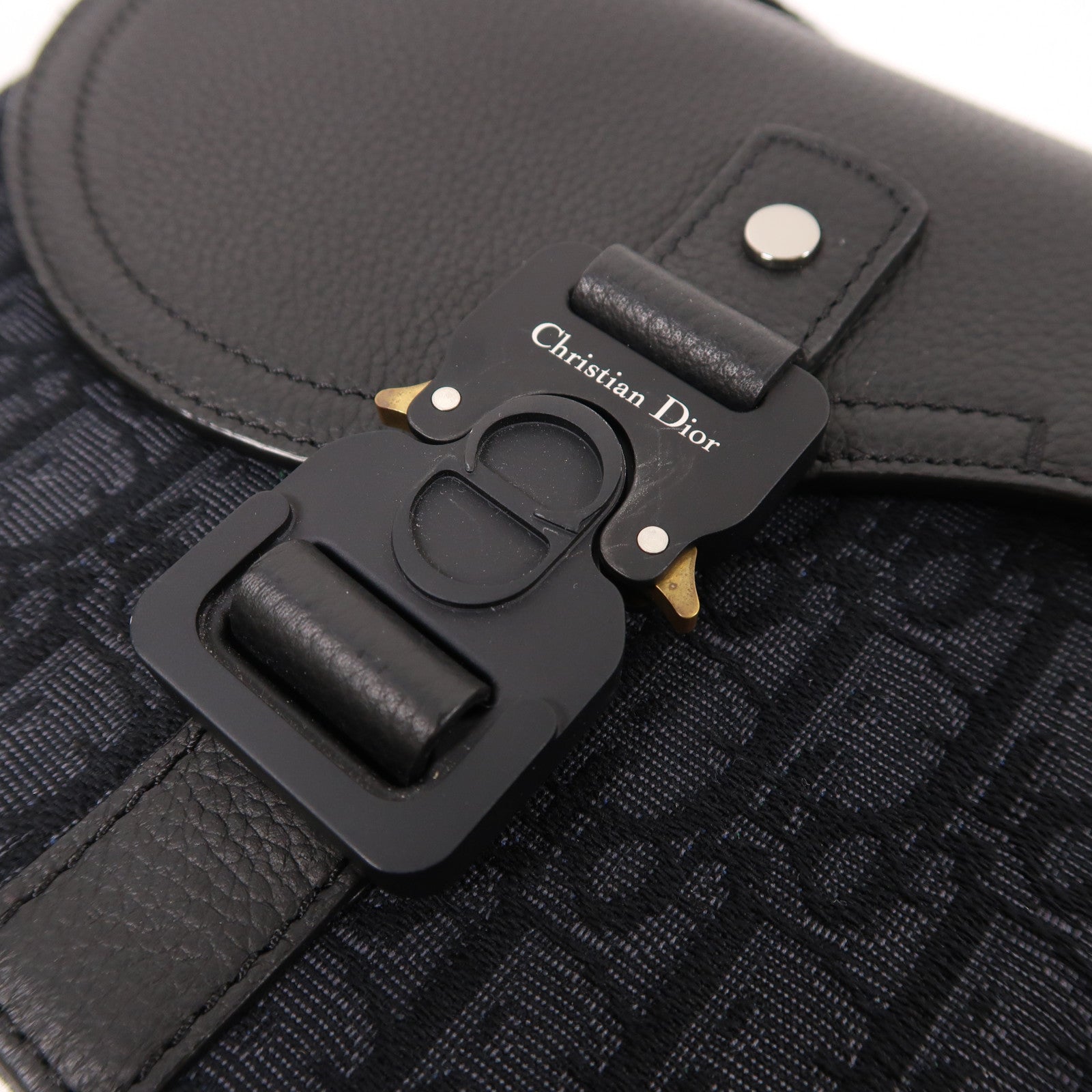 Dior 帆布/皮革Saddle肩背袋