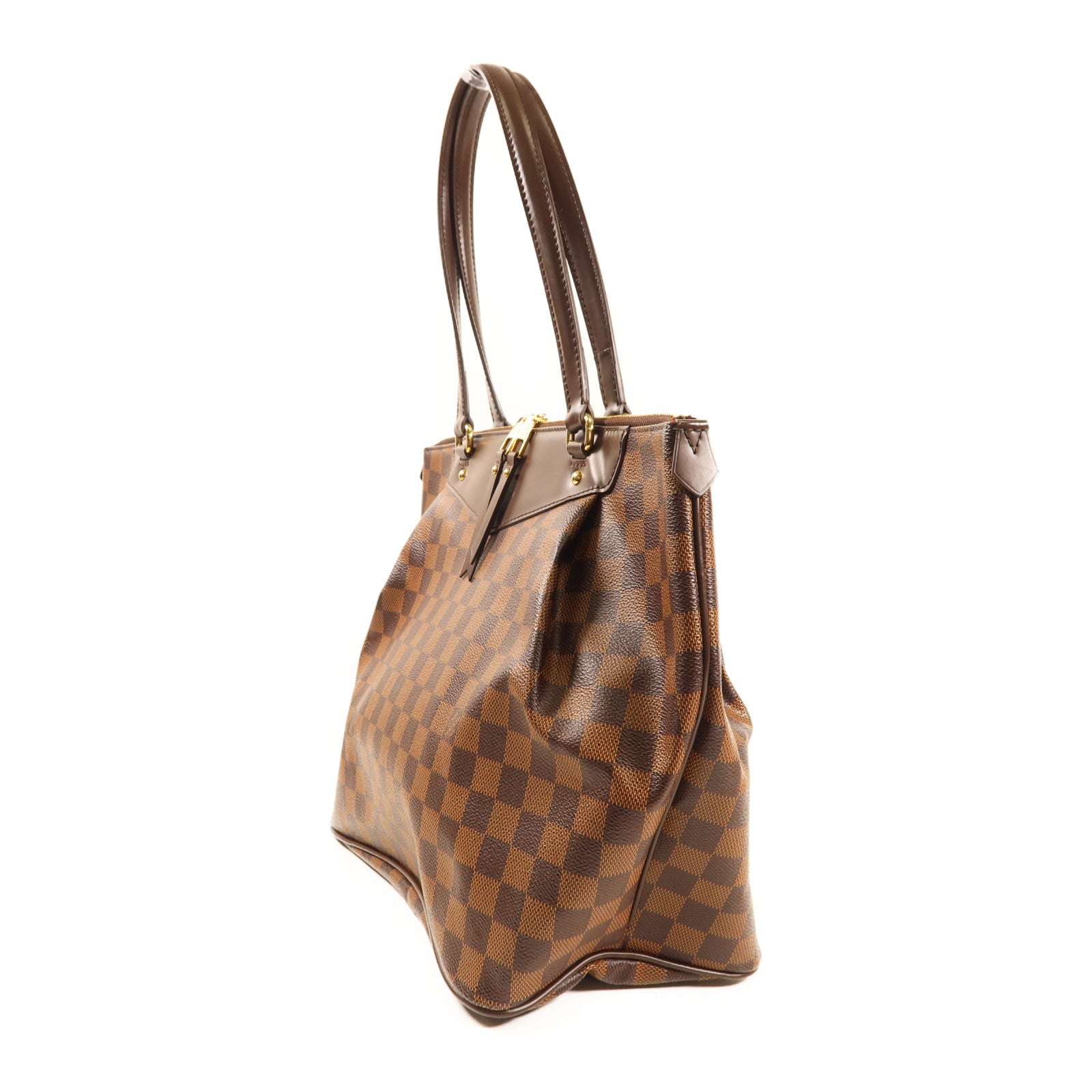 LOUIS VUITTON 【激減優惠】Damier Westminster GM金扣肩背袋棕色