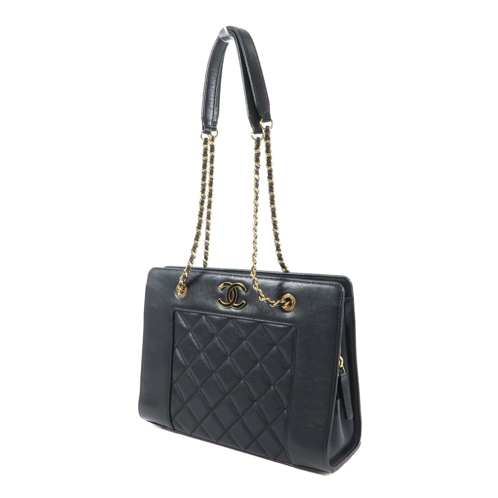 CHANEL 牛皮皮革Mademoiselle Vintage Tote鏈帶肩背袋