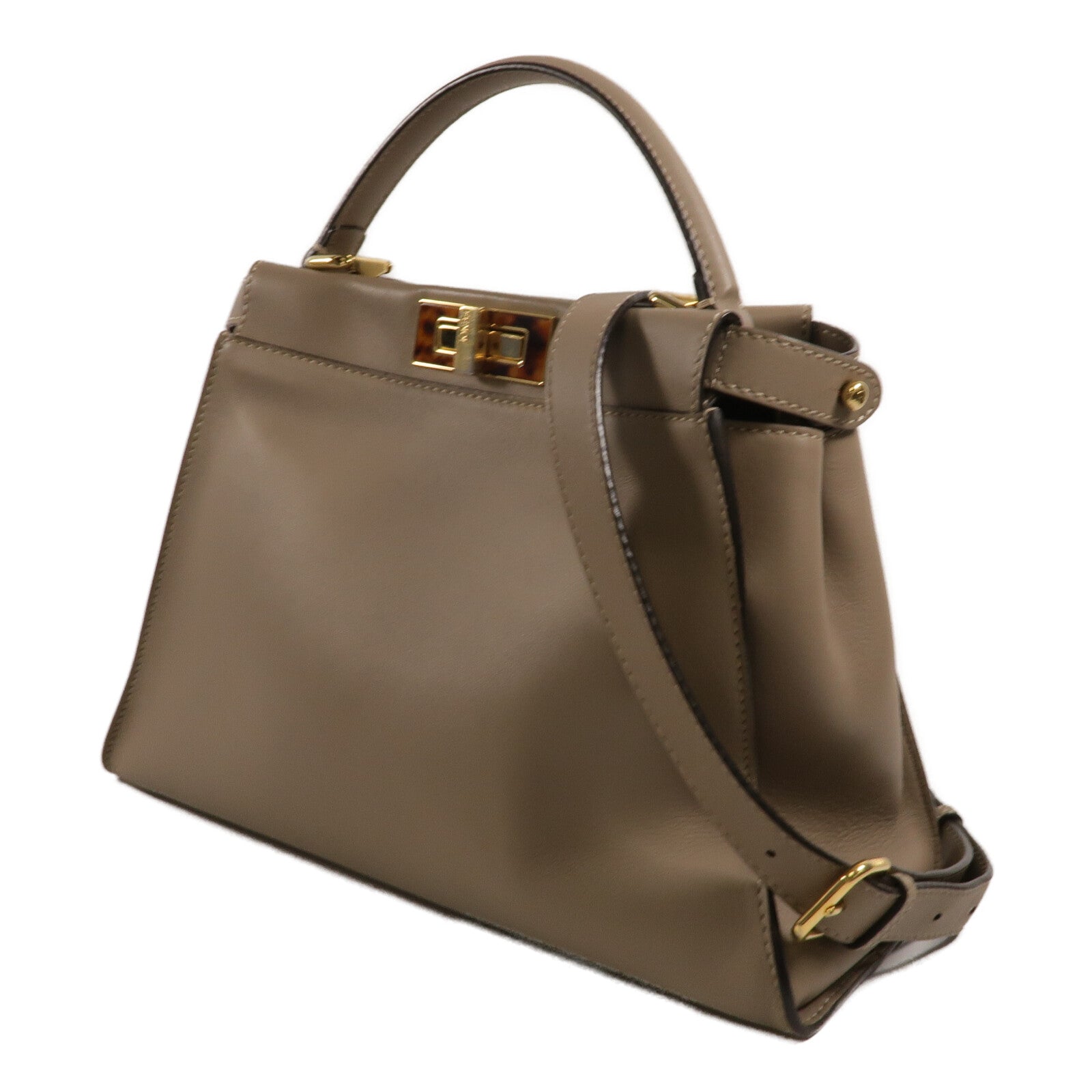 FENDI 牛皮皮革Peekaboo手挽肩背兩用袋