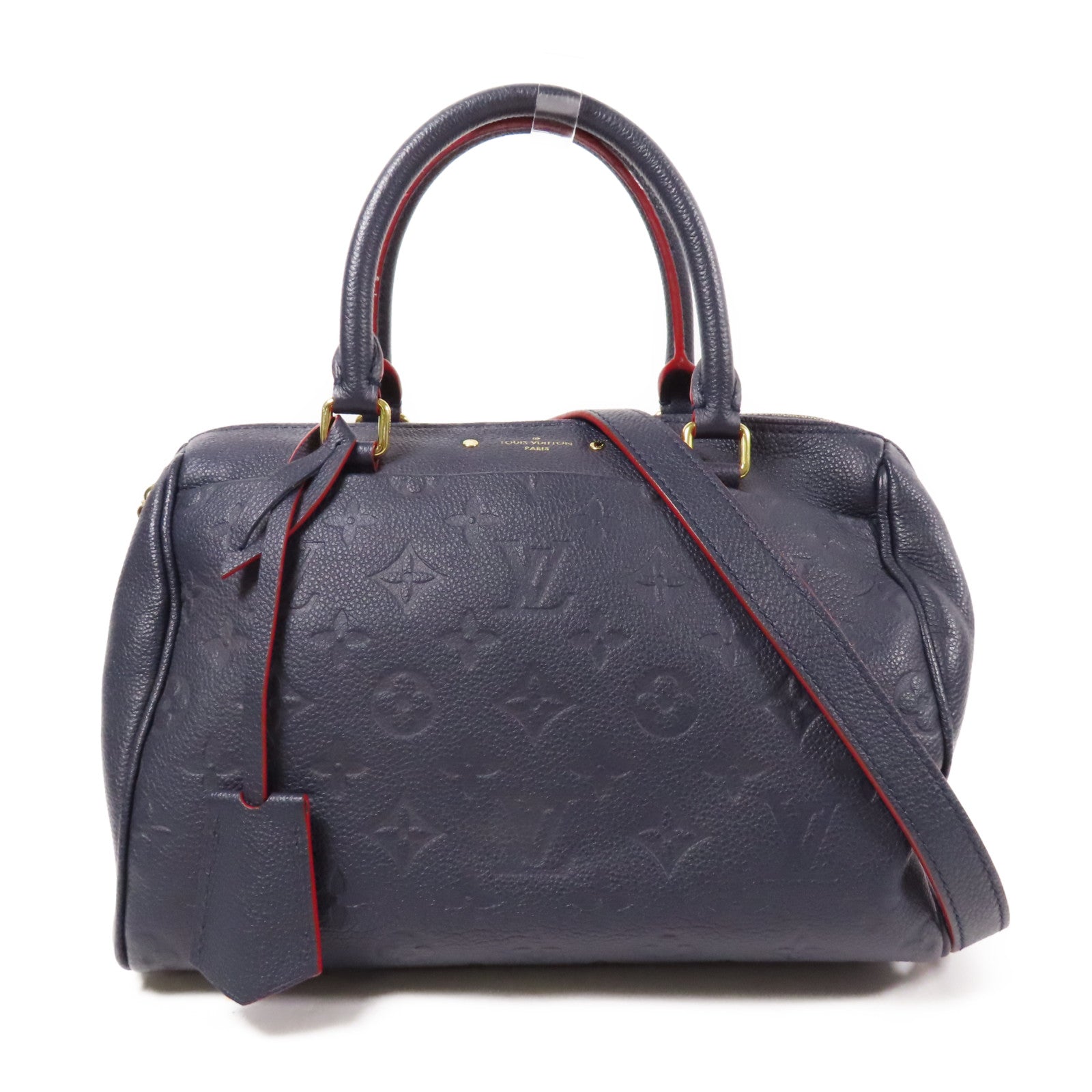 LOUIS VUITTON Monogram Empreinte Speedy Bandouliere 25金扣手挽肩背兩用袋