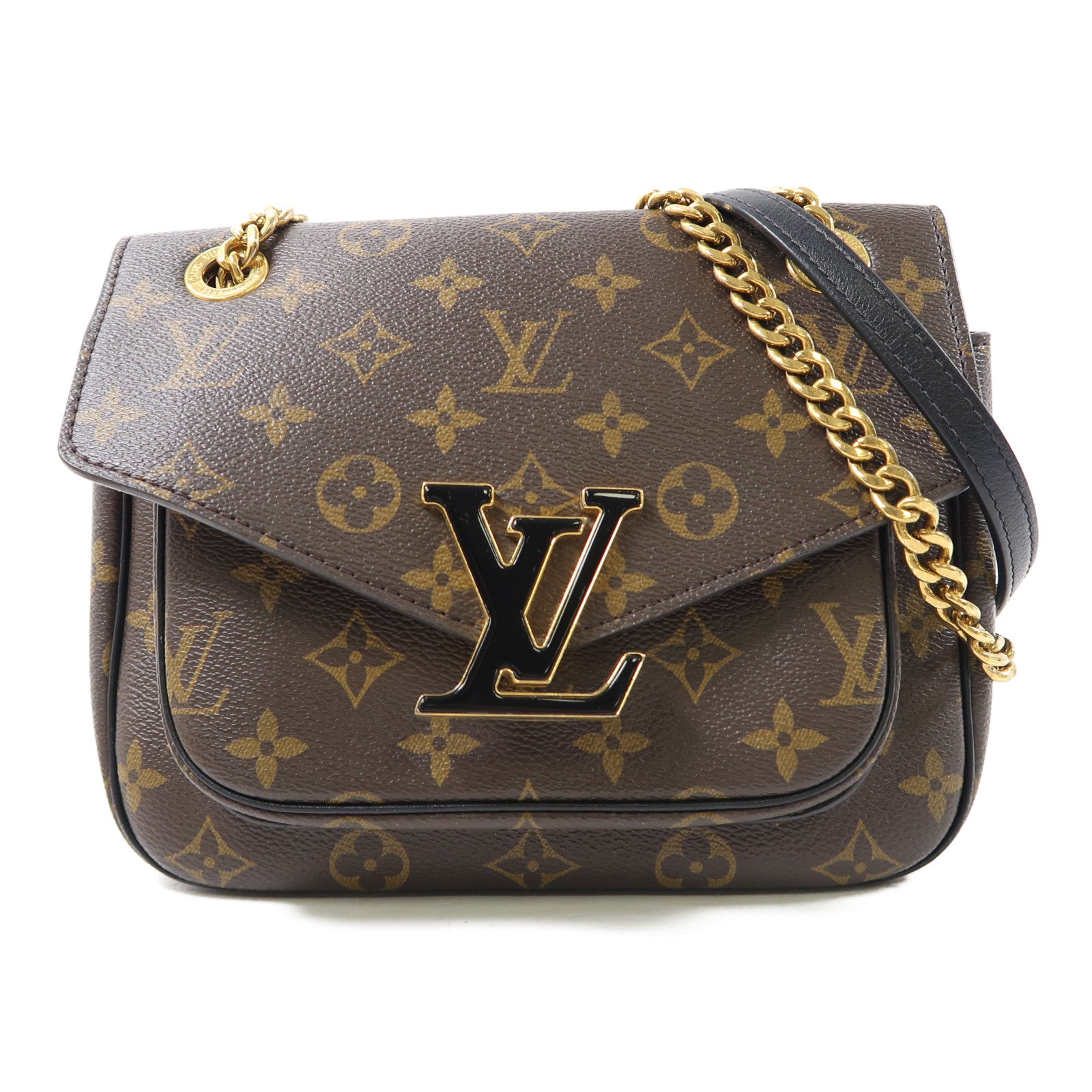 LOUIS VUITTON LV GHW Passy Shoulder Bag M45592 Monogram Brown
