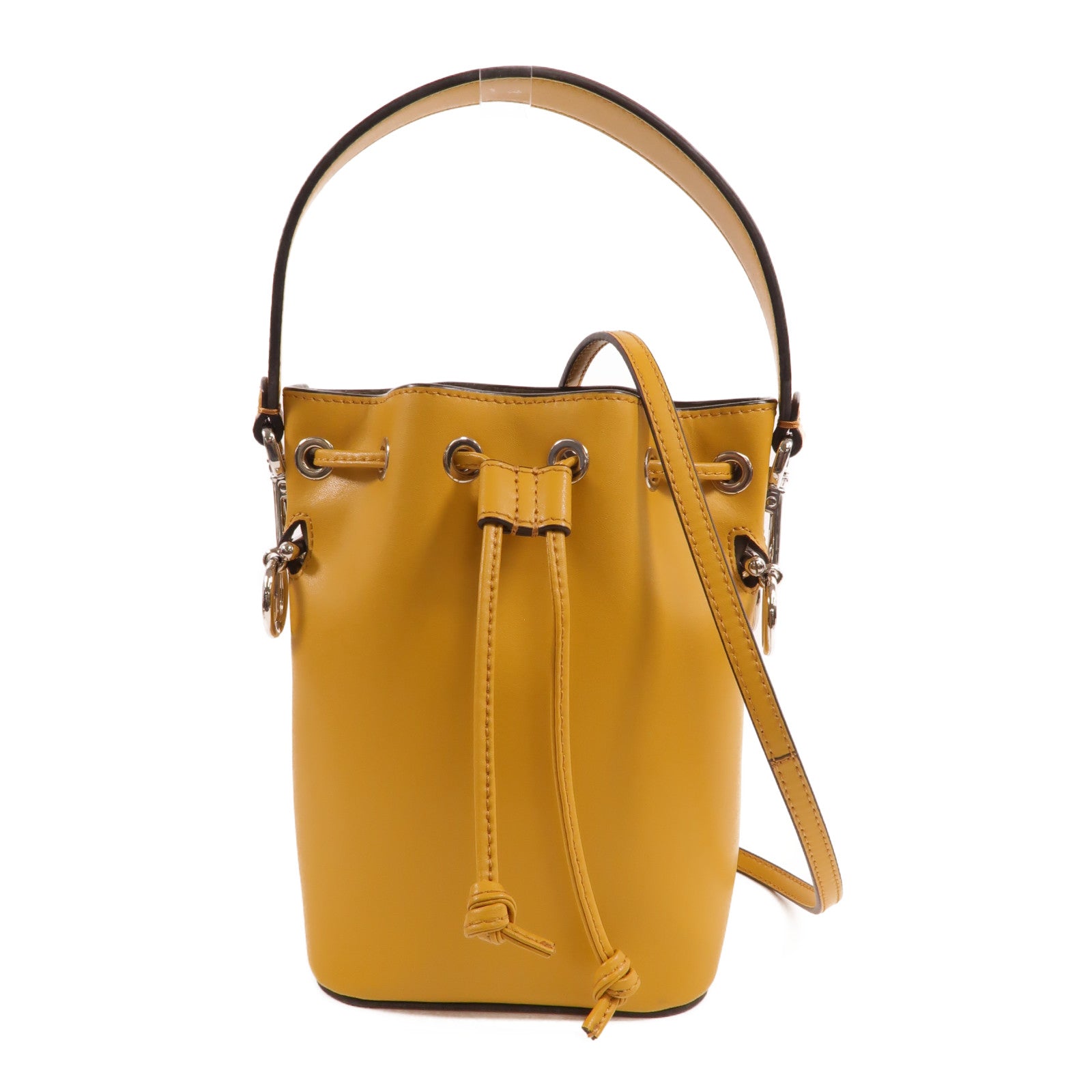FENDI 牛皮皮革Mini Mon Tresor手挽肩背兩用袋