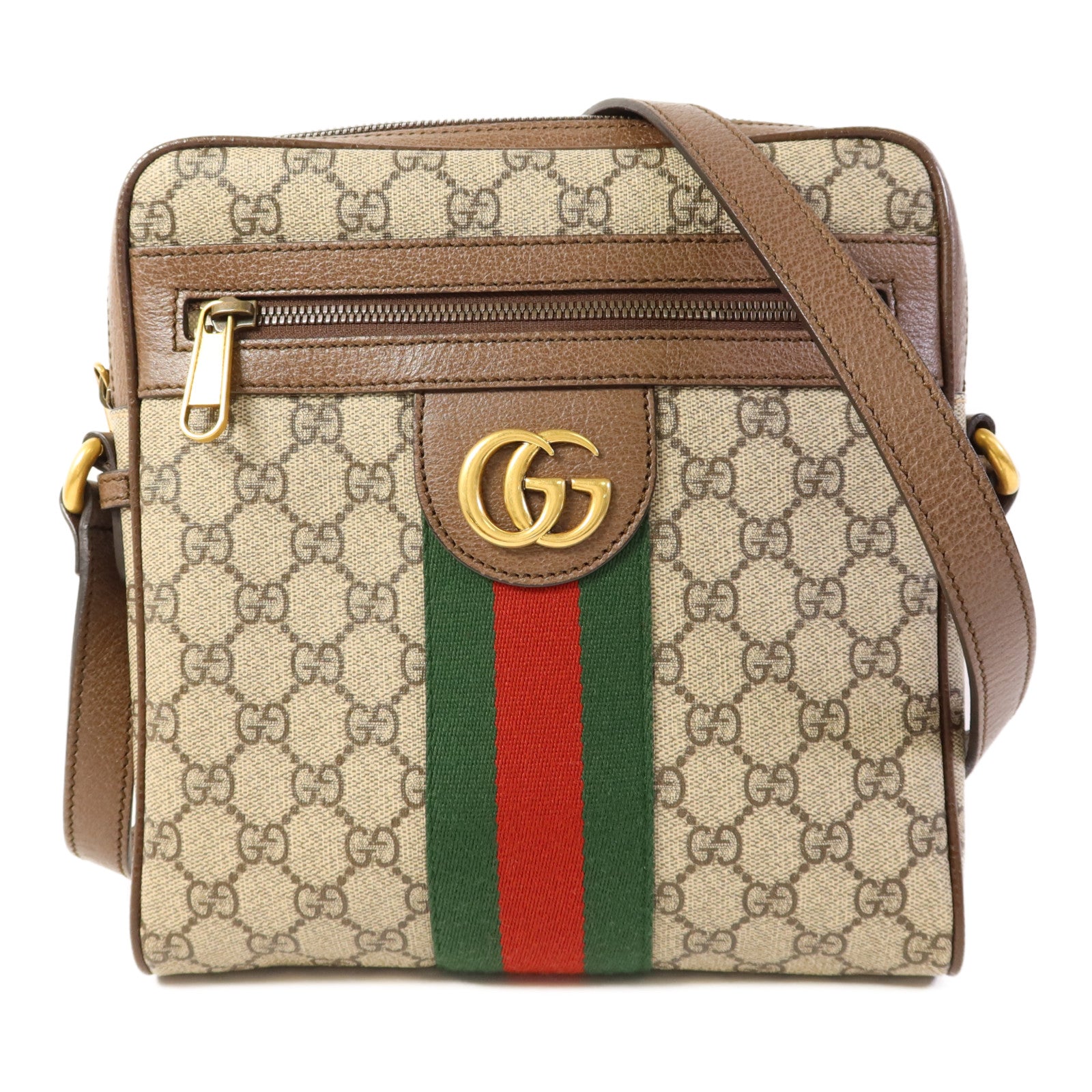 GUCCI 塗層帆布Ophidia GG Supreme Messenger Bag金扣肩背袋