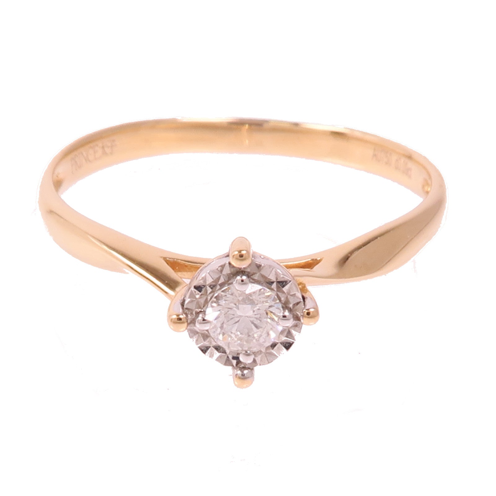 JEWELRY 18K玫瑰金Diamond Ring鑽石戒指US#7