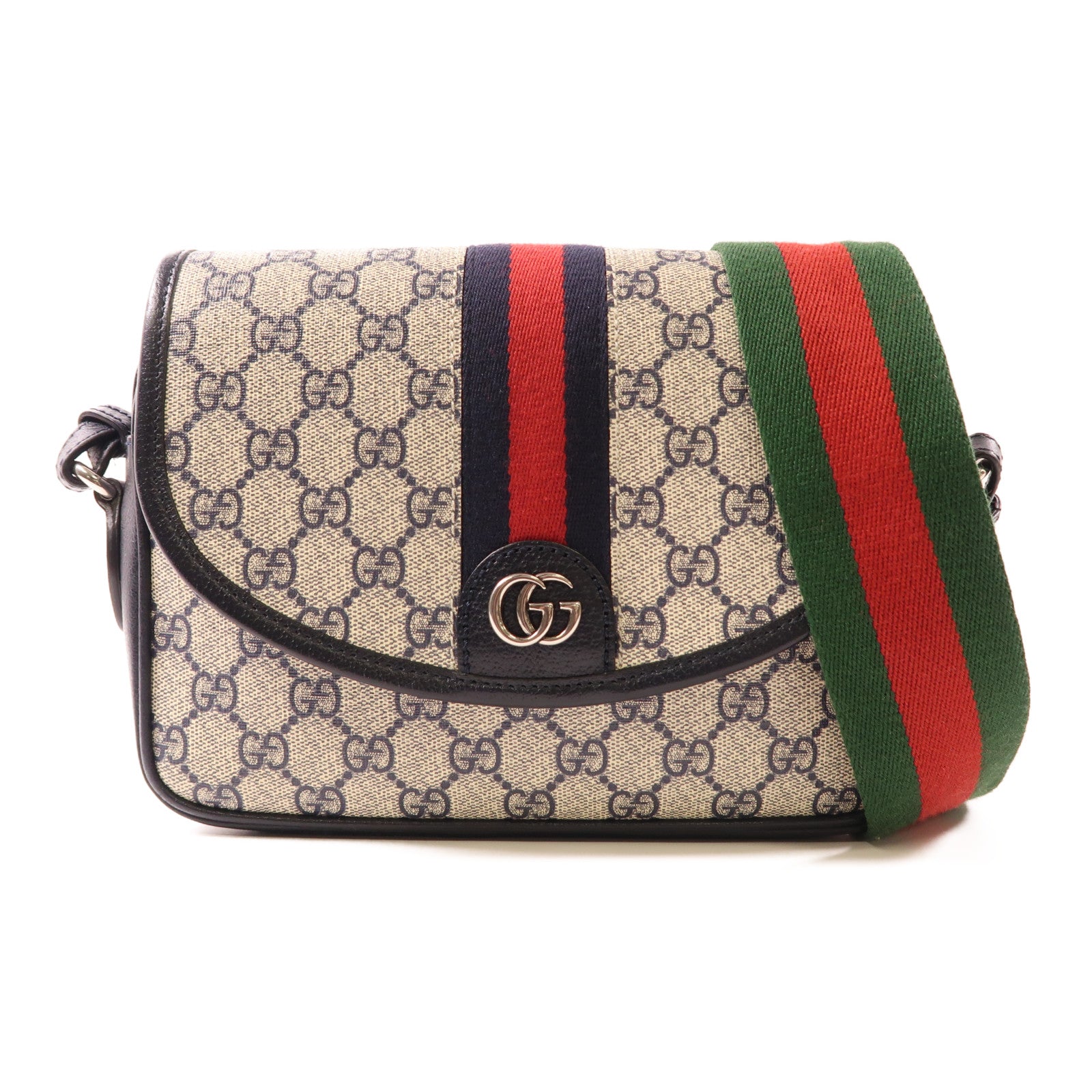 GUCCI 塗層帆布/皮革Ophidia GG銀扣肩背袋– Brand Off Hong Kong