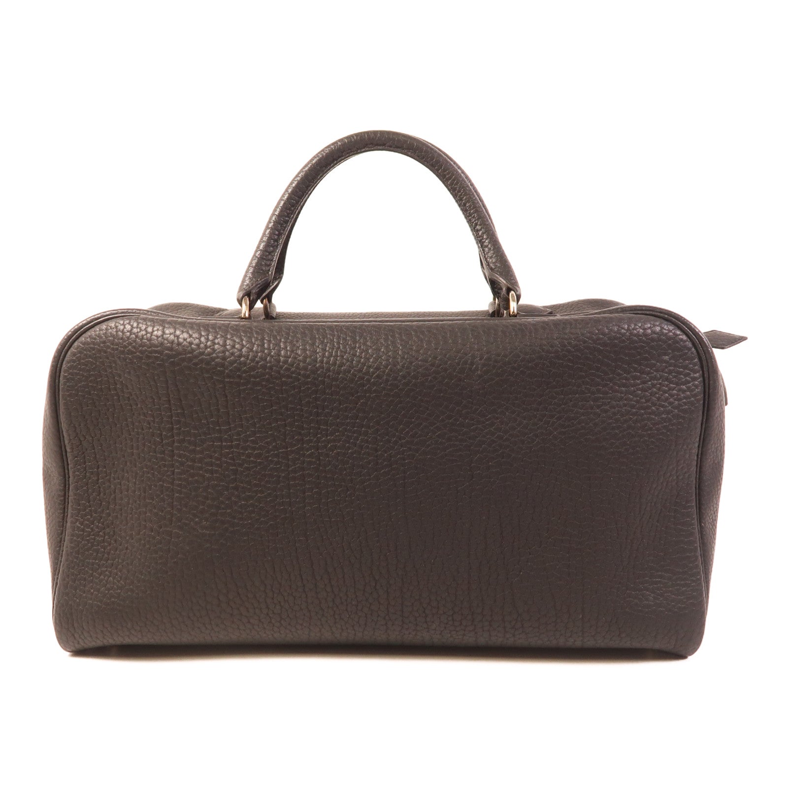 HERMES Fjord皮革Sack Amvie 36銀扣手挽袋Noir