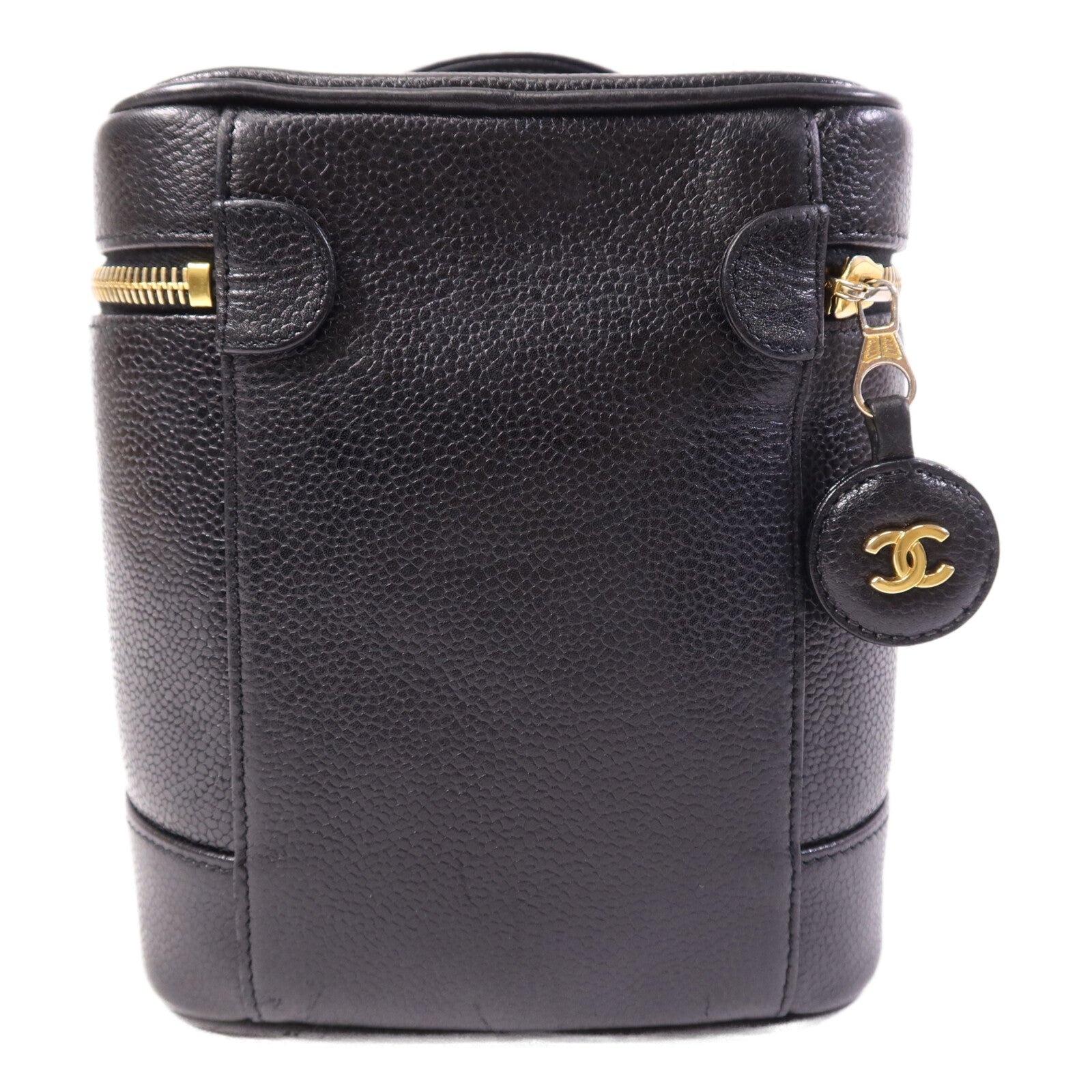 CHANEL 牛皮皮革Vanity Case金扣手挽袋