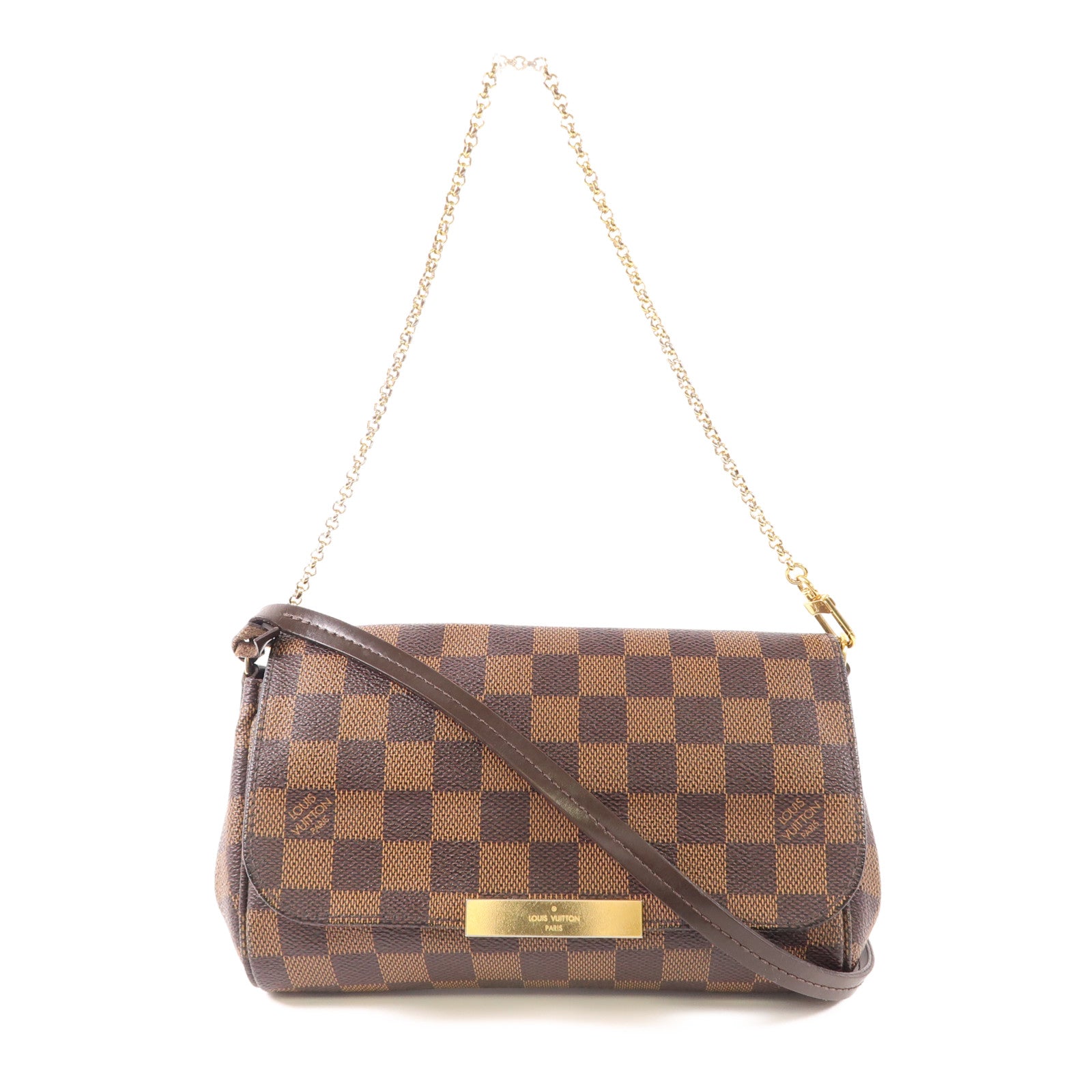 LOUIS VUITTON Damier Favorite PM金扣手挽肩背兩用袋