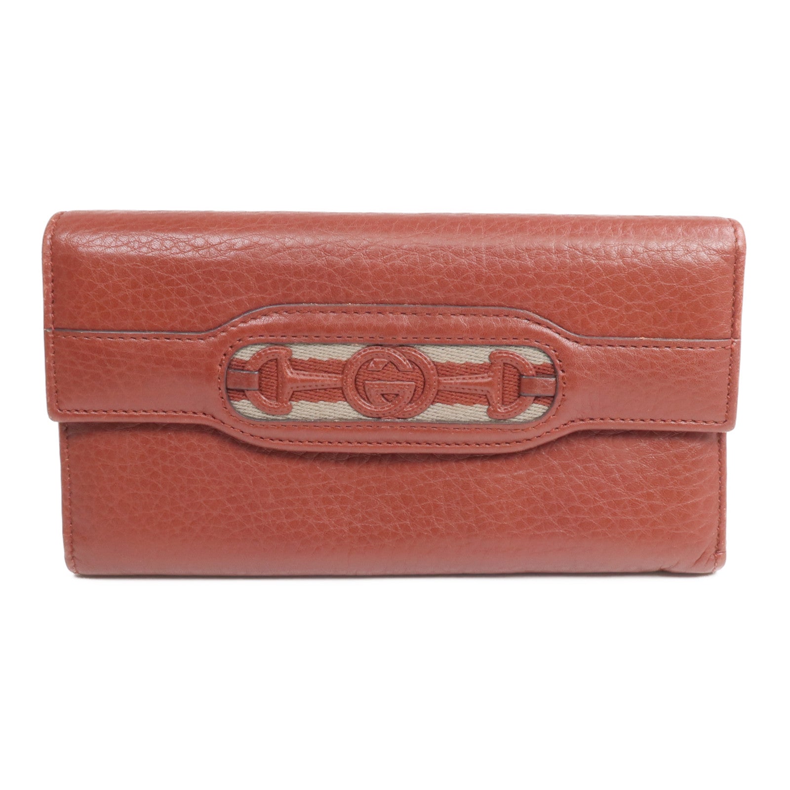 GUCCI 牛皮皮革Long Wallet金扣長錢包