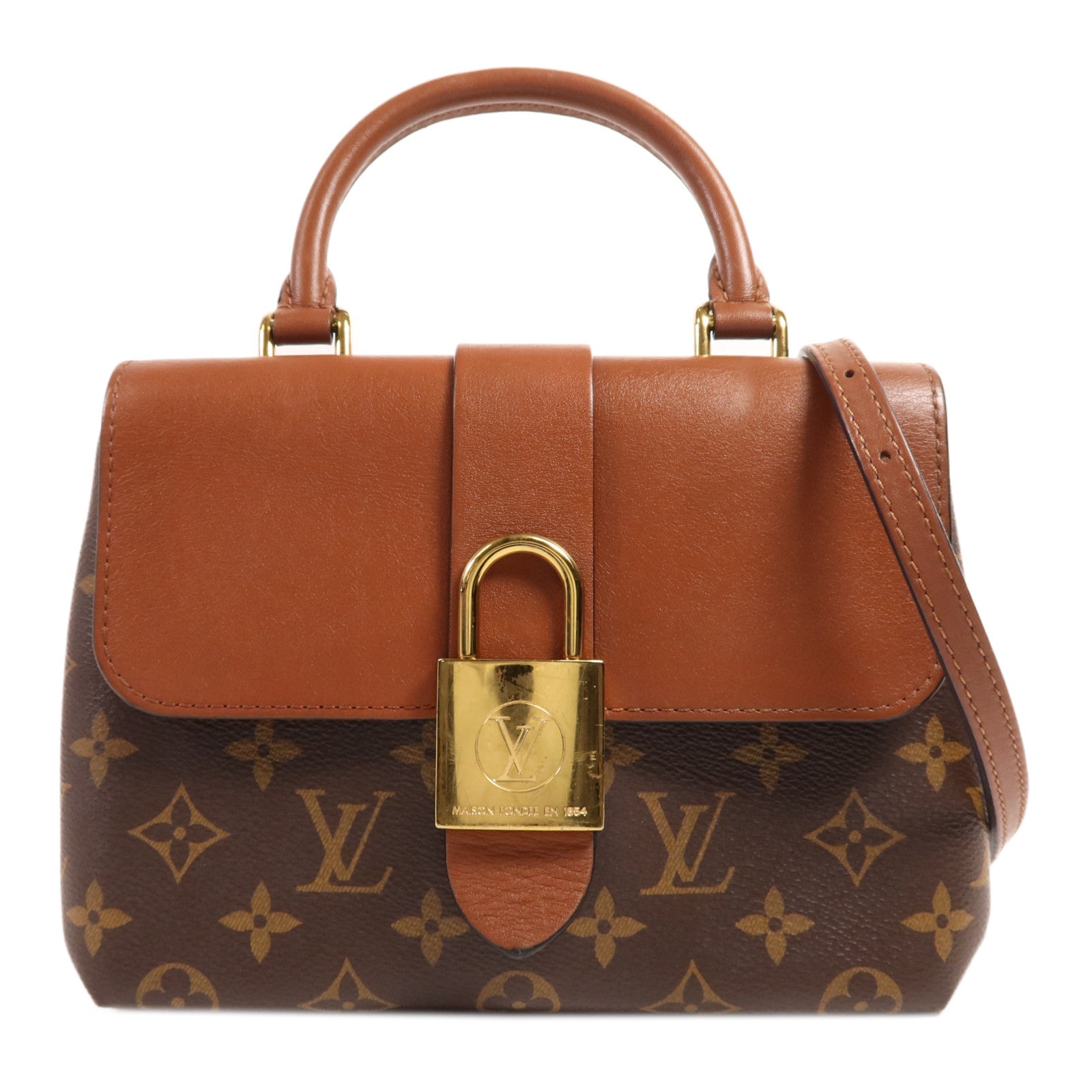 LOUIS VUITTON Monogram Locky BB金扣手挽肩背兩用袋