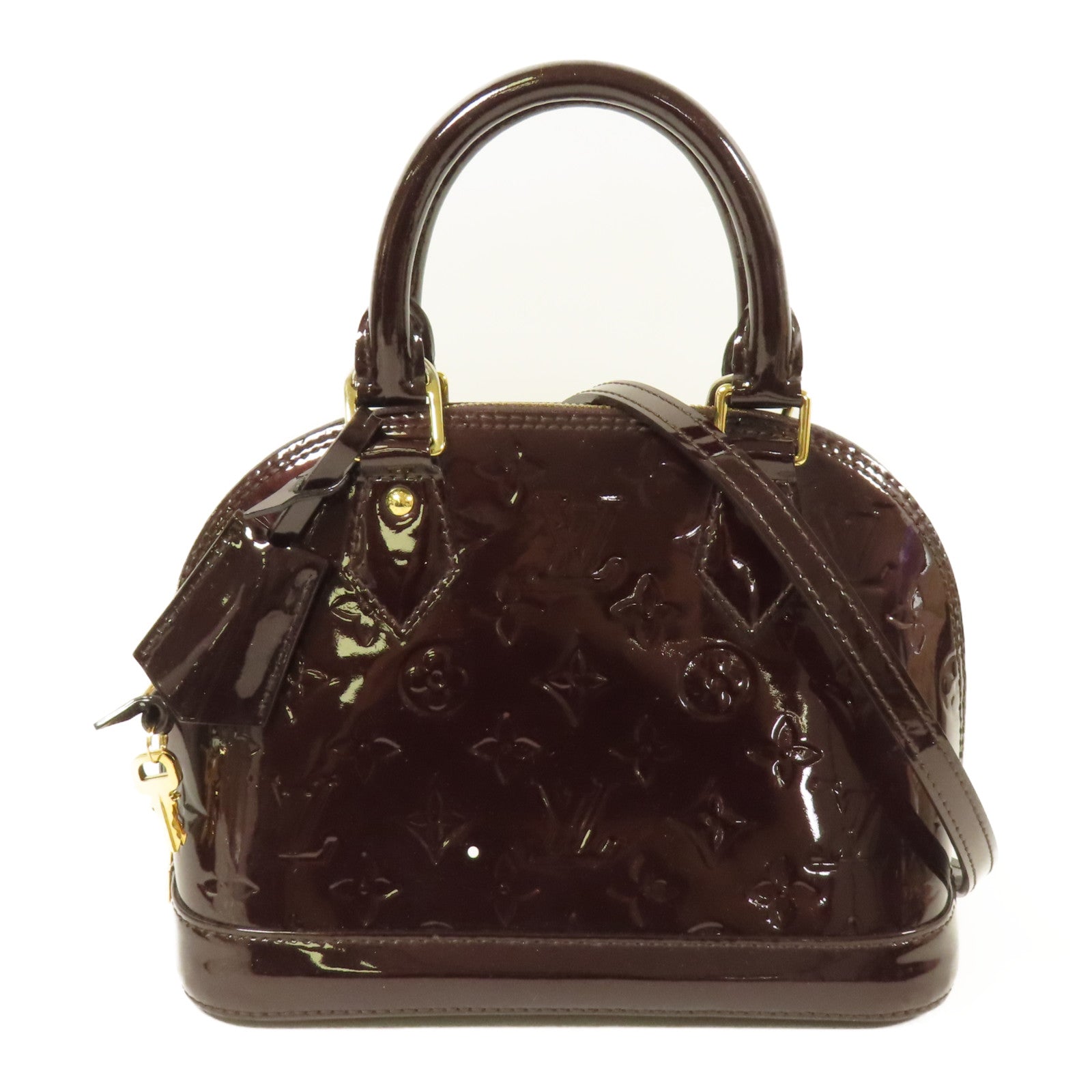 LOUIS VUITTON Vernis Alma BB金扣手挽肩背兩用袋