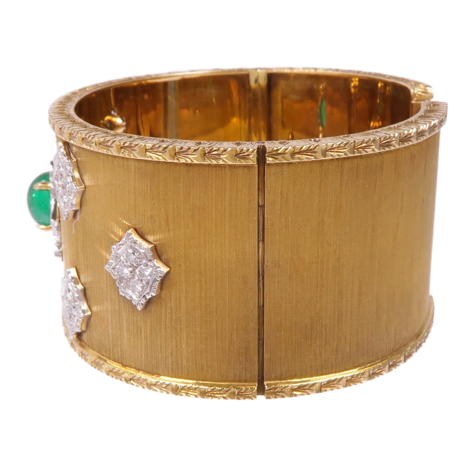 JEWELRY 18K黃金Emerald Diamond Bracelet綠寶石/鑽石手鐲