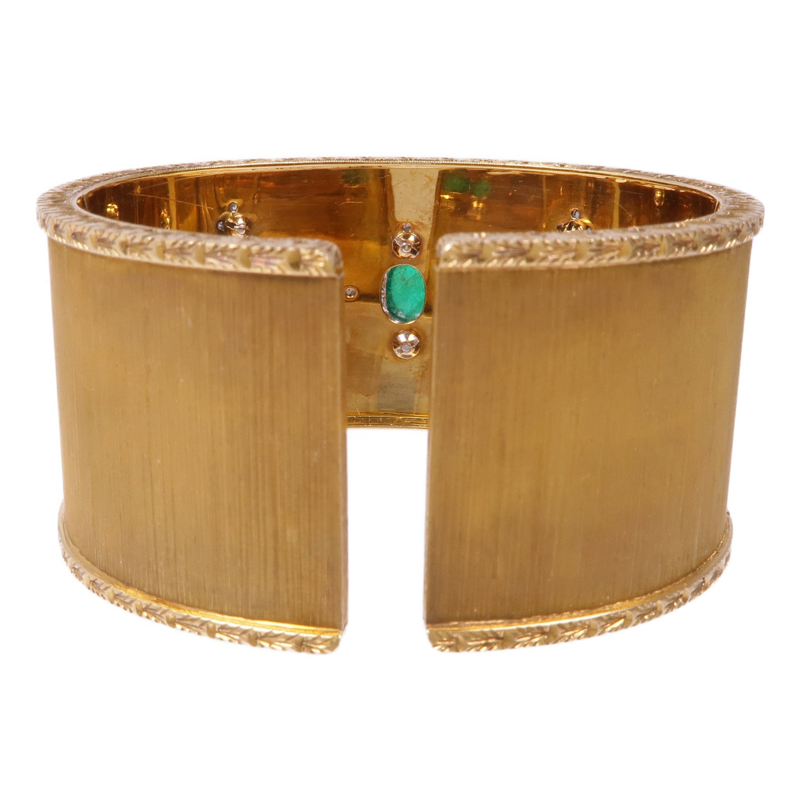 JEWELRY 18K黃金Emerald Diamond Bracelet綠寶石/鑽石手鐲