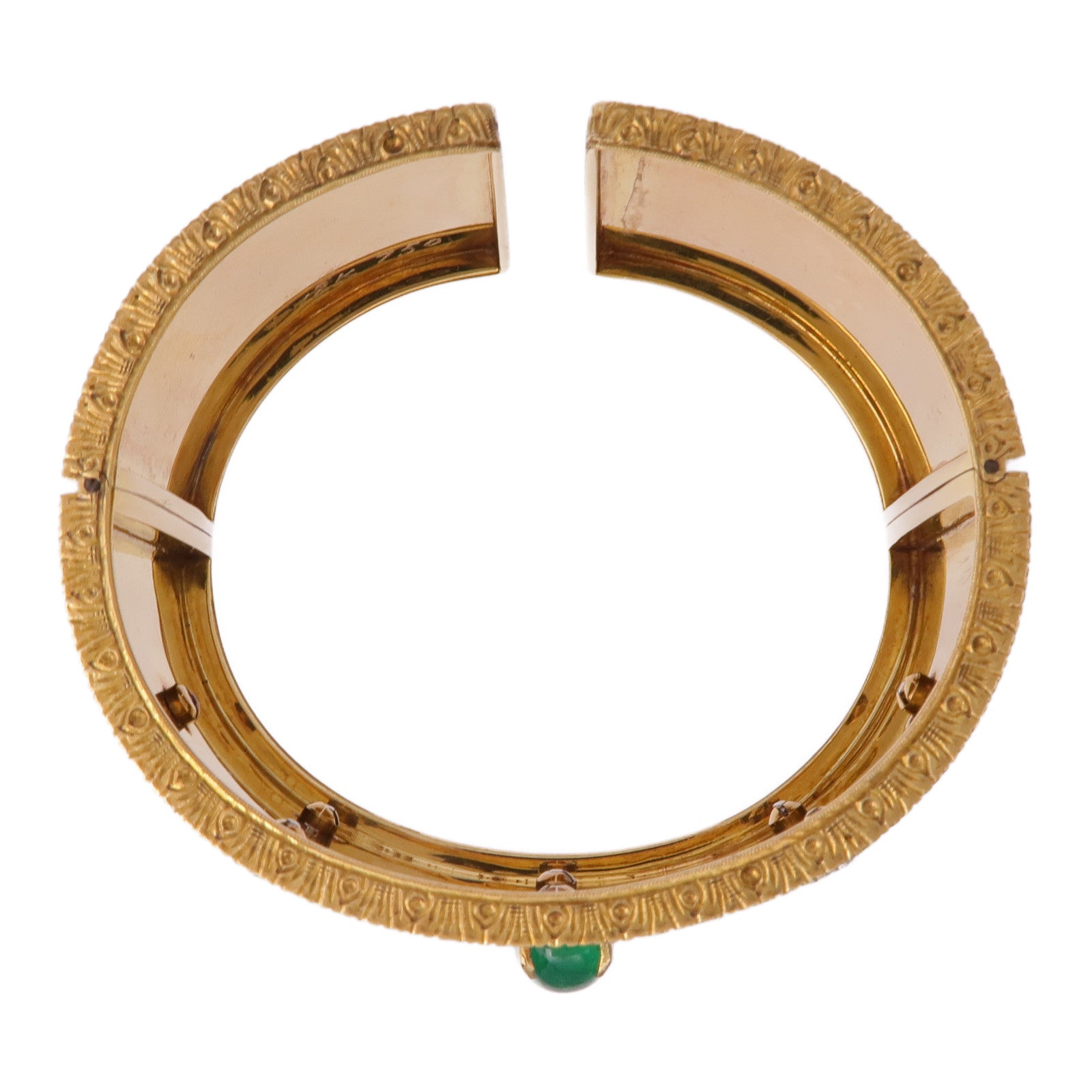 JEWELRY 18K黃金Emerald Diamond Bracelet綠寶石/鑽石手鐲