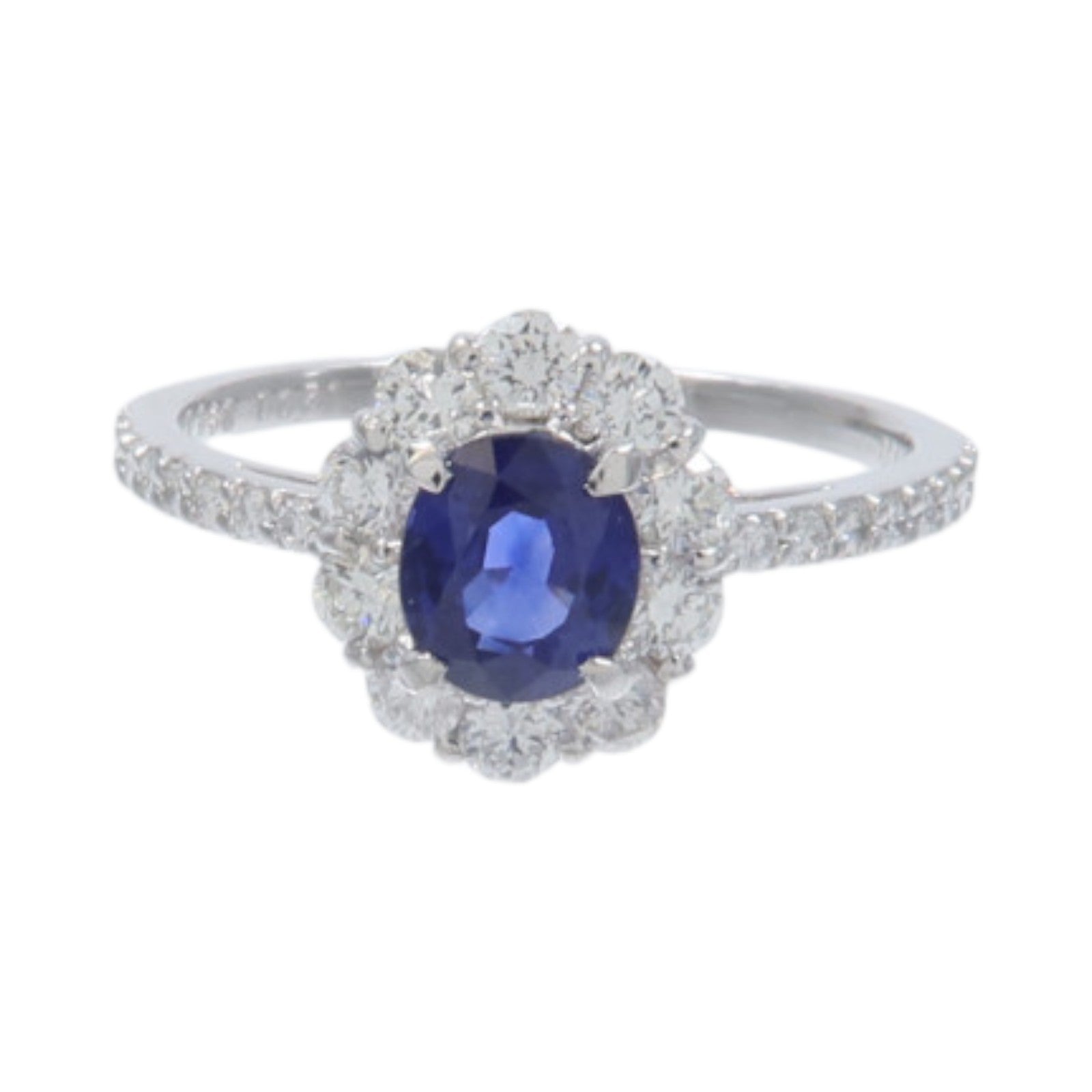 JEWELRY PT900鉑金Sapphire Ring藍寶石/鑽石戒指
