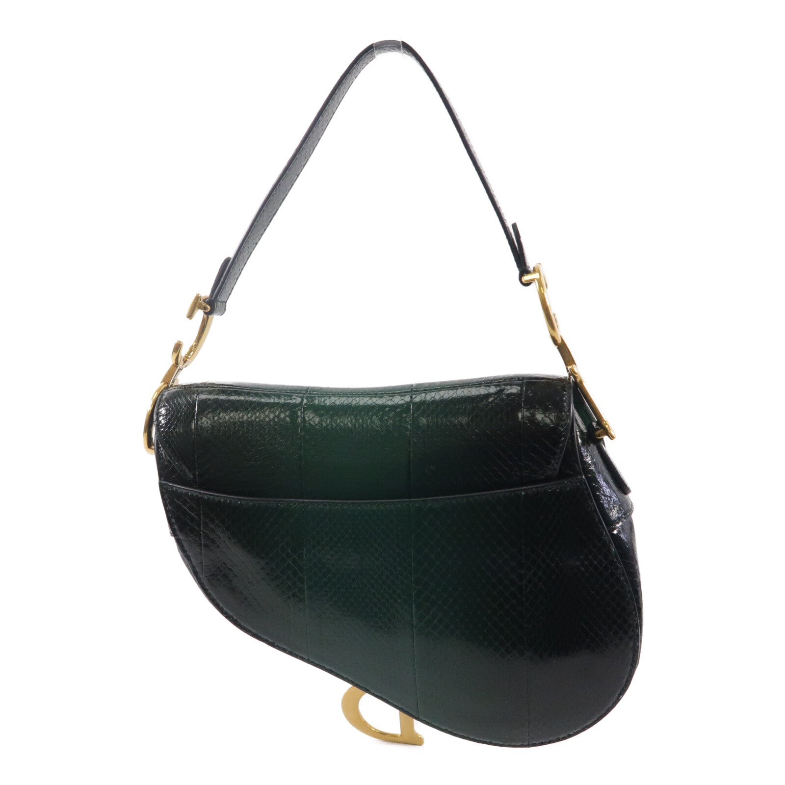 Dior 蛇皮皮革Saddle Medium肩背袋