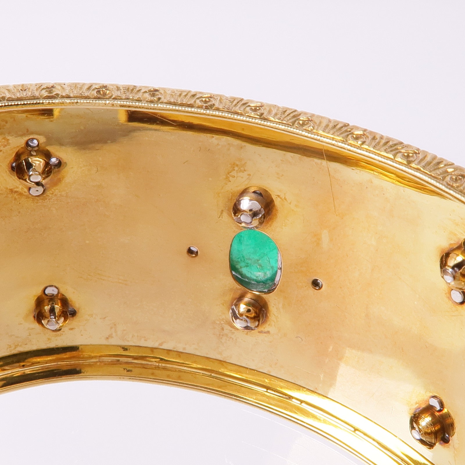 JEWELRY 18K黃金Emerald Diamond Bracelet綠寶石/鑽石手鐲