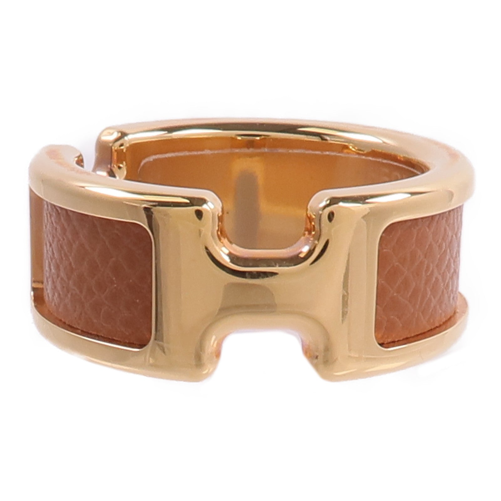 HERMES Madame皮革/金屬Olympe Ring戒指