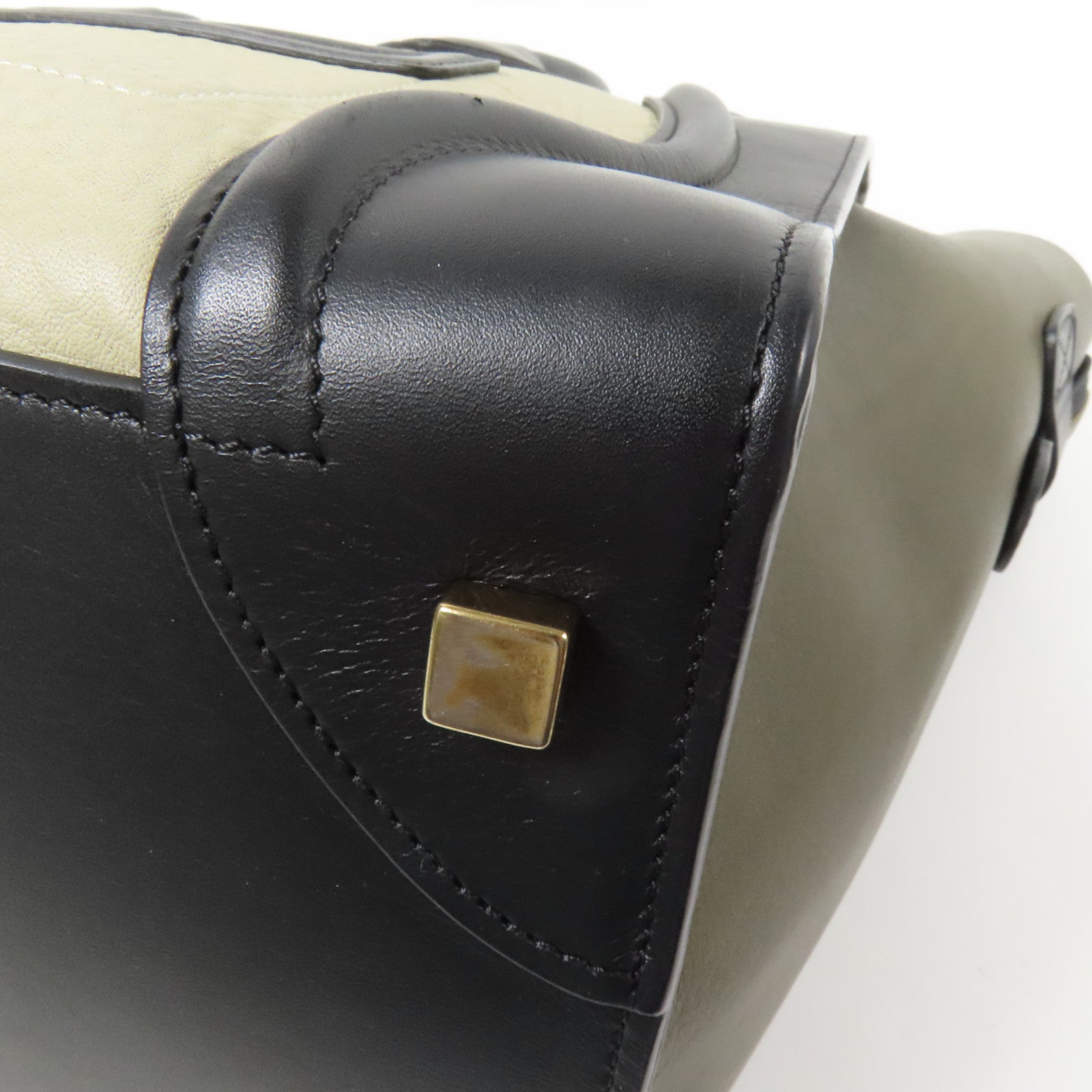 CELINE 牛皮皮革Mini Luggage金扣手挽袋