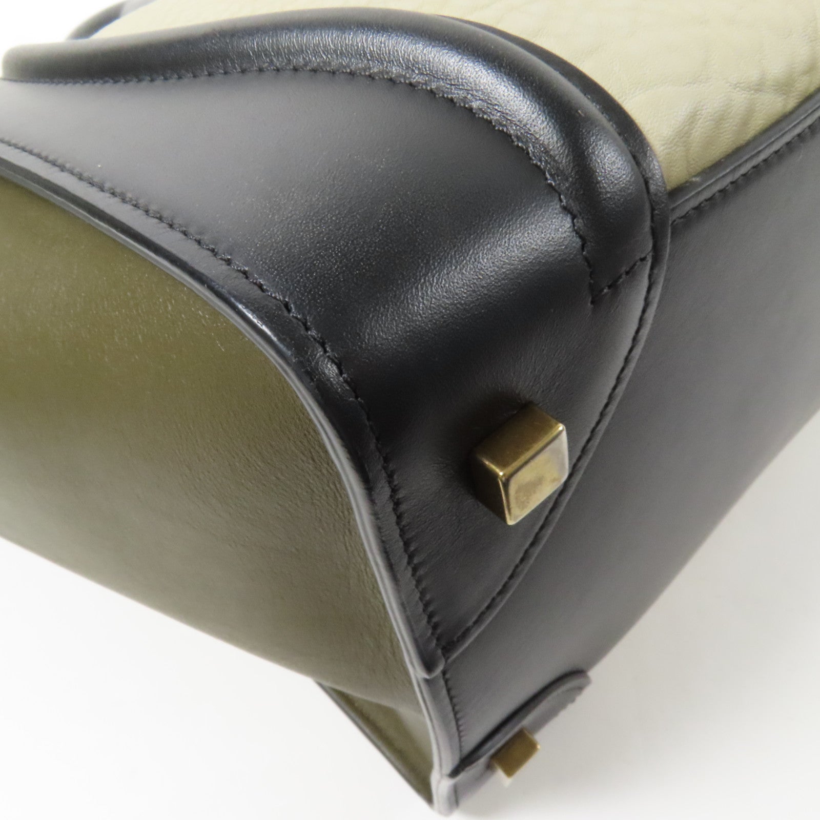 CELINE 牛皮皮革Mini Luggage金扣手挽袋