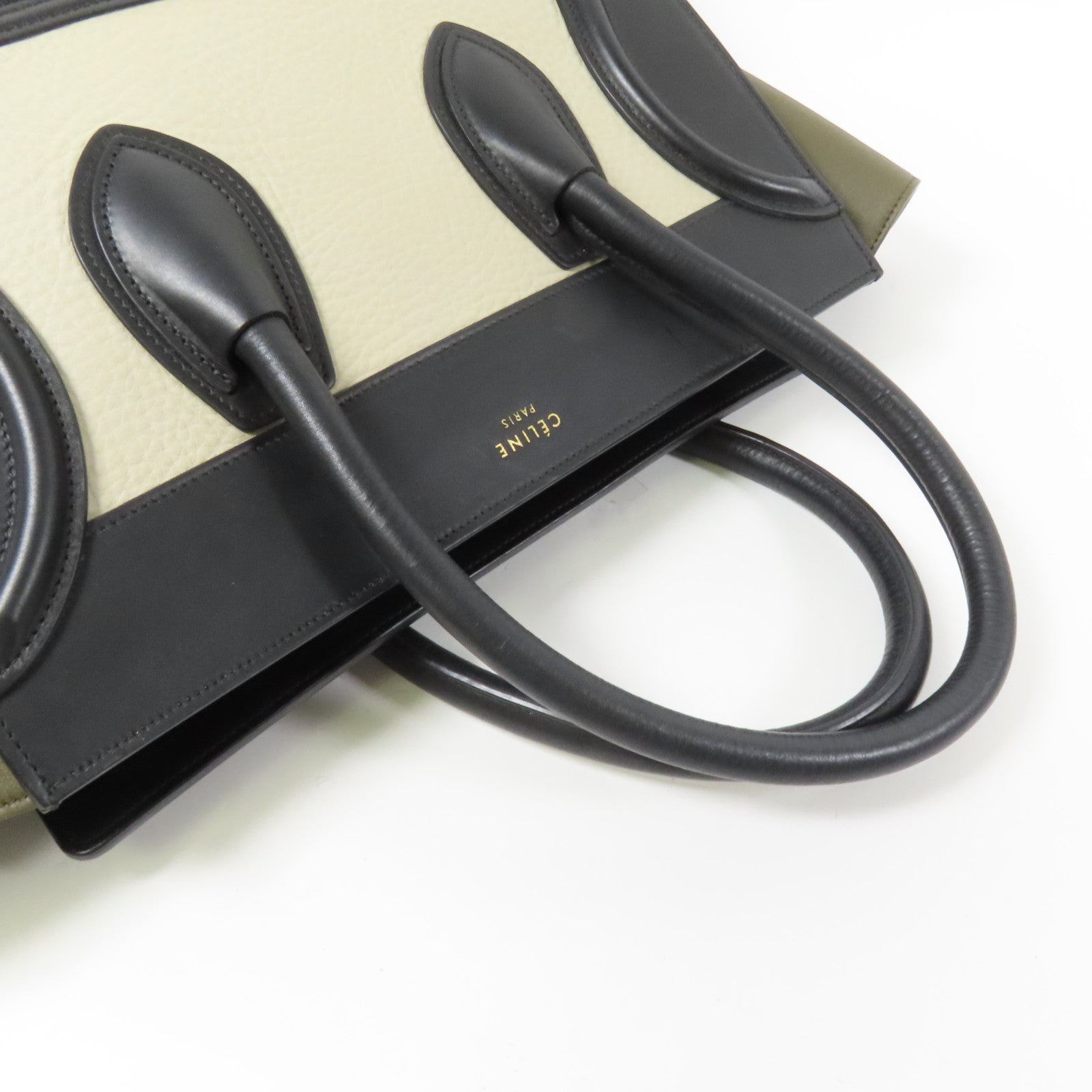 CELINE 牛皮皮革Mini Luggage金扣手挽袋