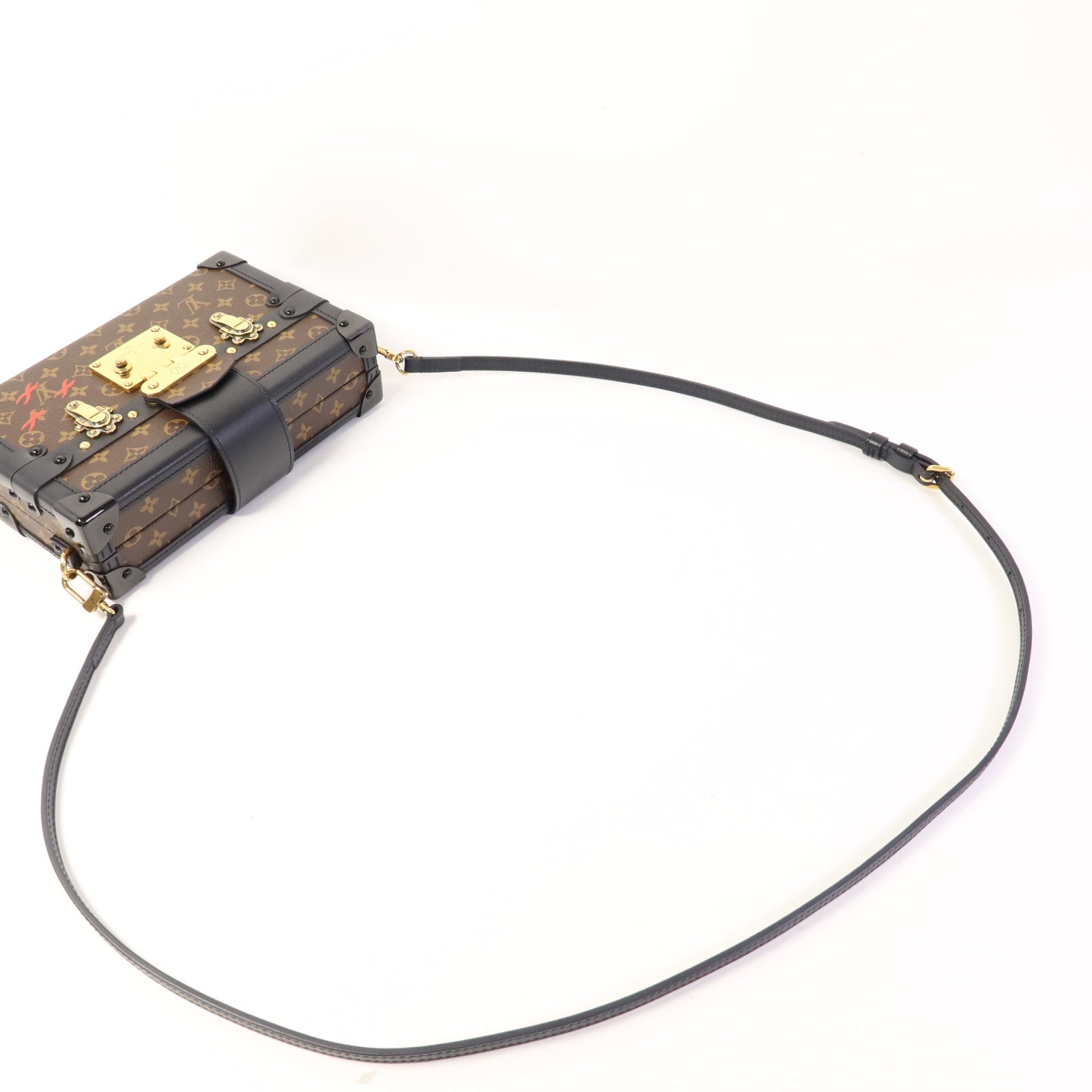 LOUIS VUITTON Monogram Petite Malle金扣肩背袋