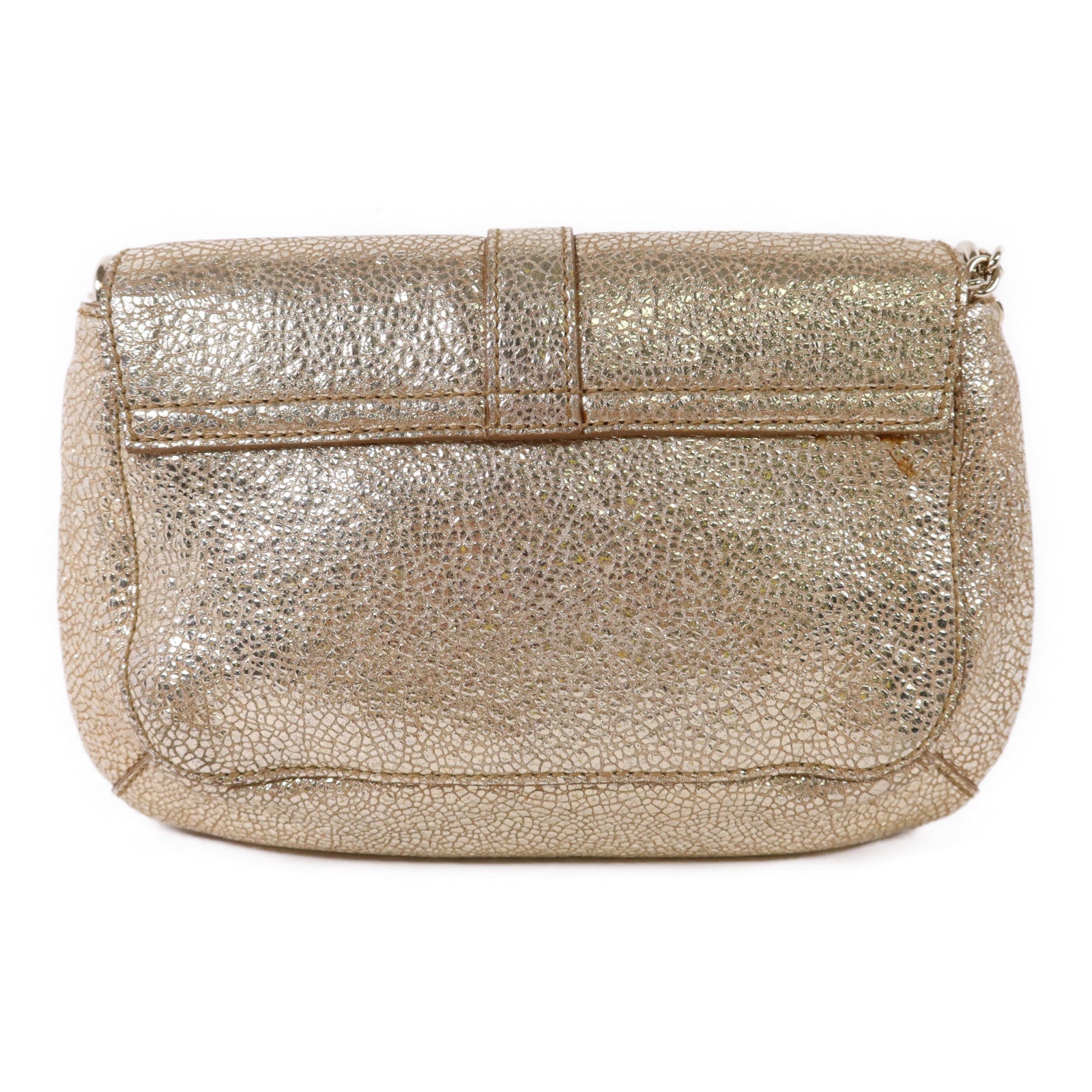 YVES SAINT LAURENT 牛皮皮革Chain Shoulder Bag金扣鏈帶肩背袋