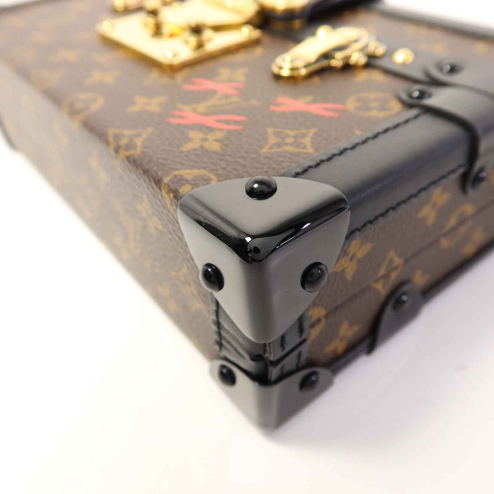 LOUIS VUITTON Monogram Petite Malle金扣肩背袋