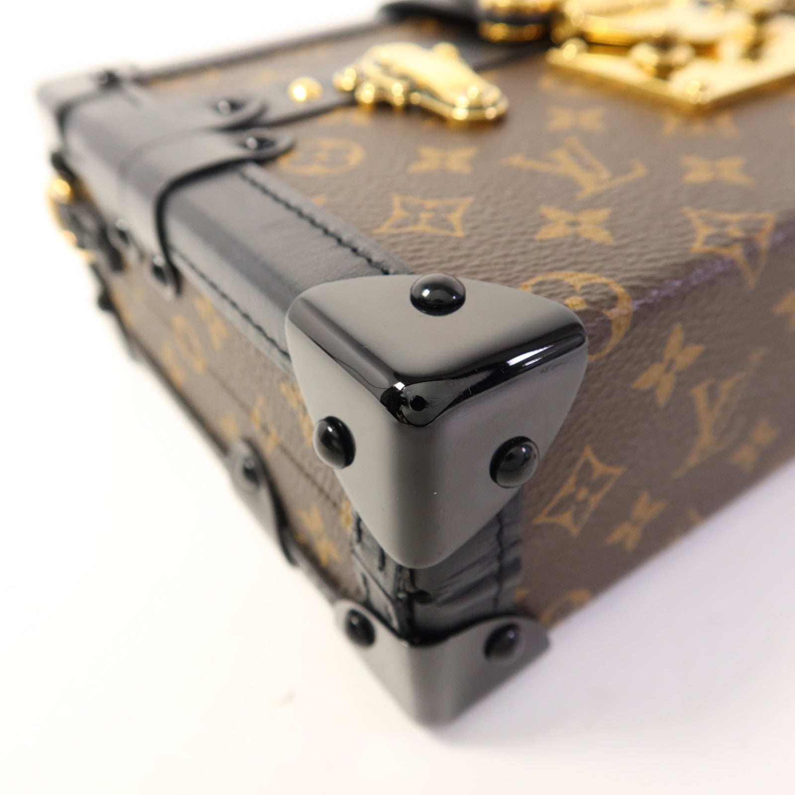 LOUIS VUITTON Monogram Petite Malle金扣肩背袋