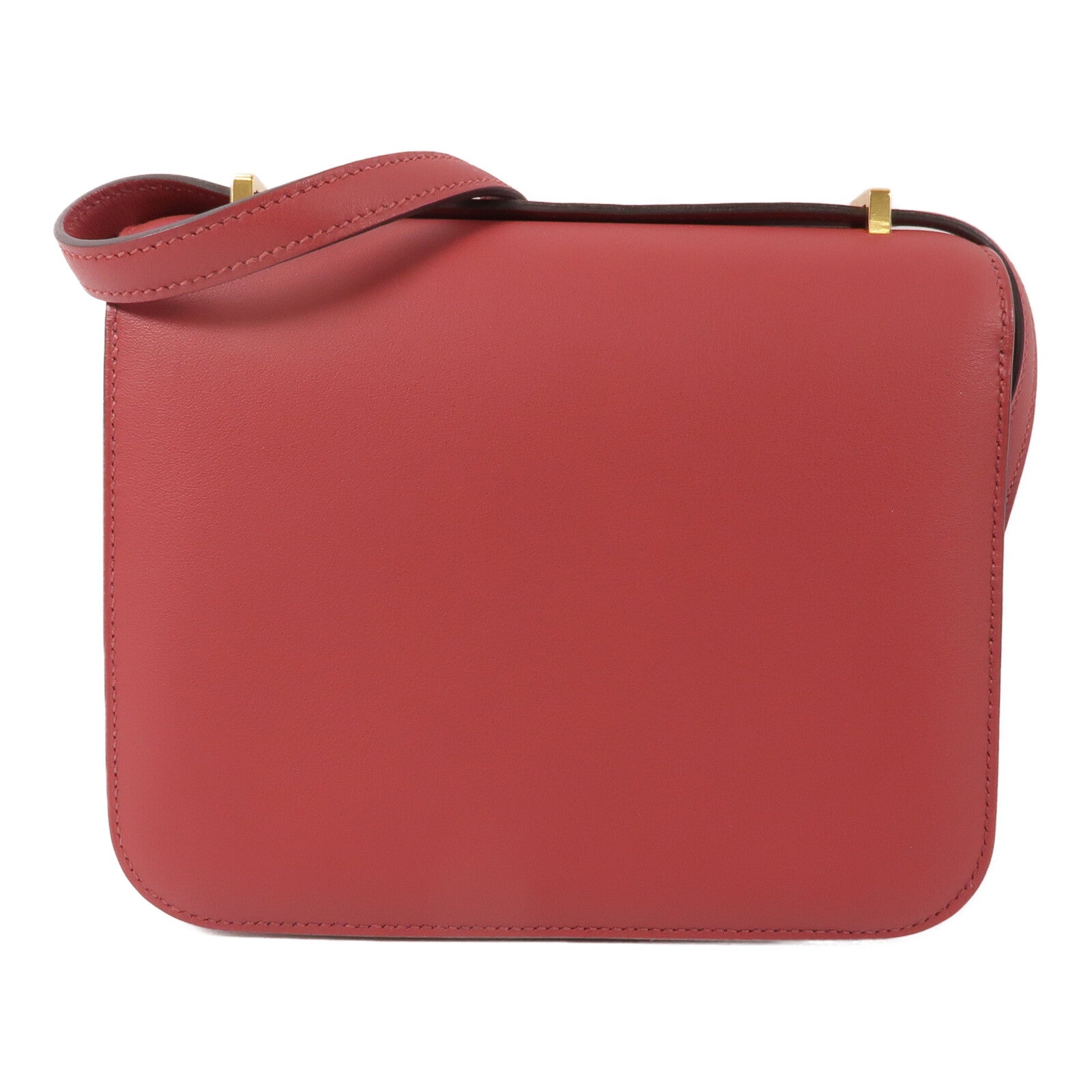 HERMES Swift皮革Constance Mini肩背袋Rouge Grenat