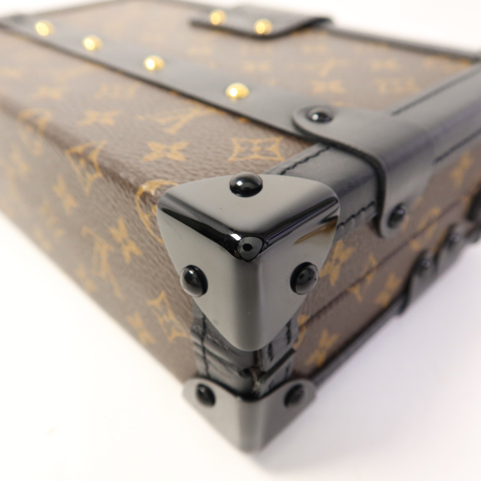 LOUIS VUITTON Monogram Petite Malle金扣肩背袋