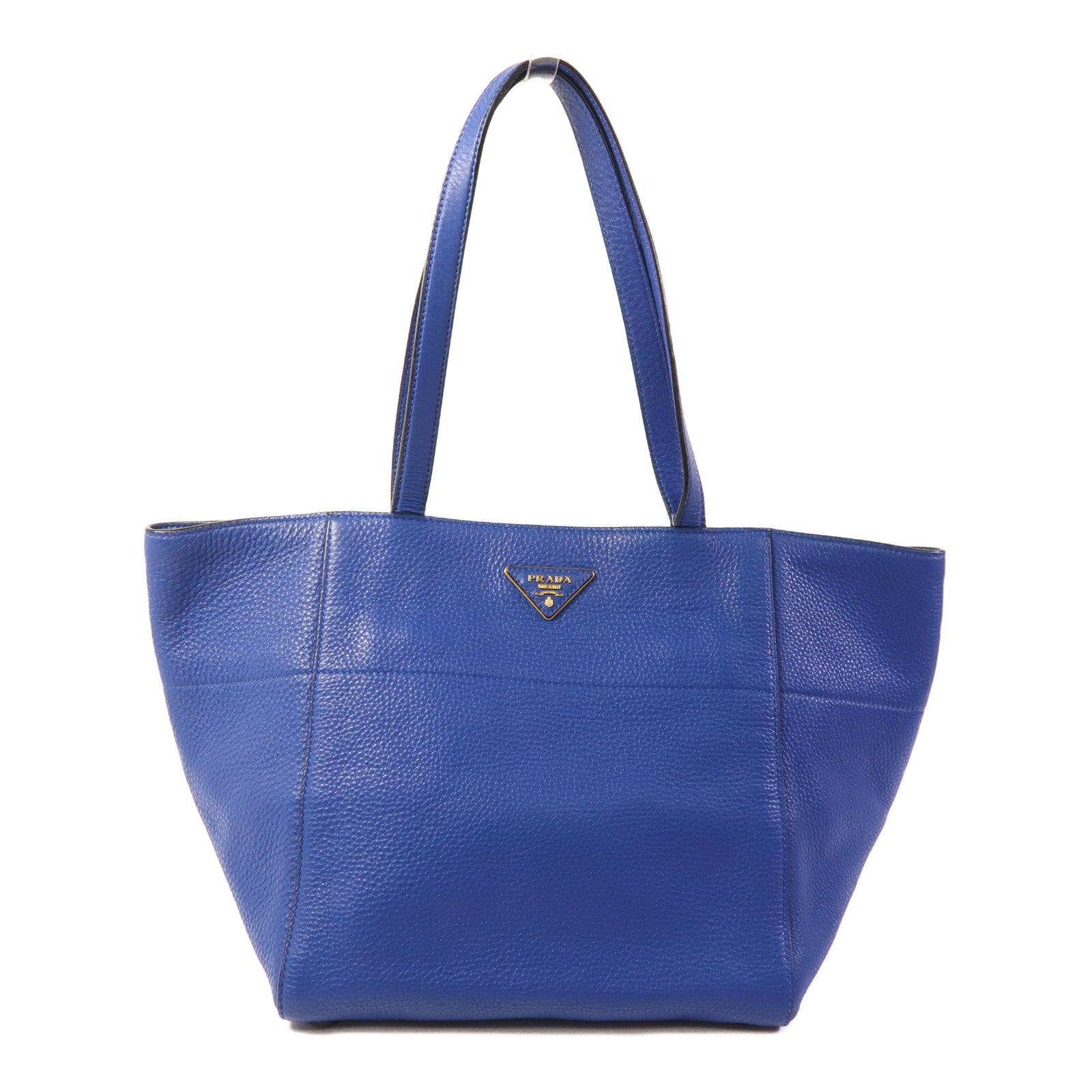 PRADA 牛皮皮革Tote Bag金扣肩背袋