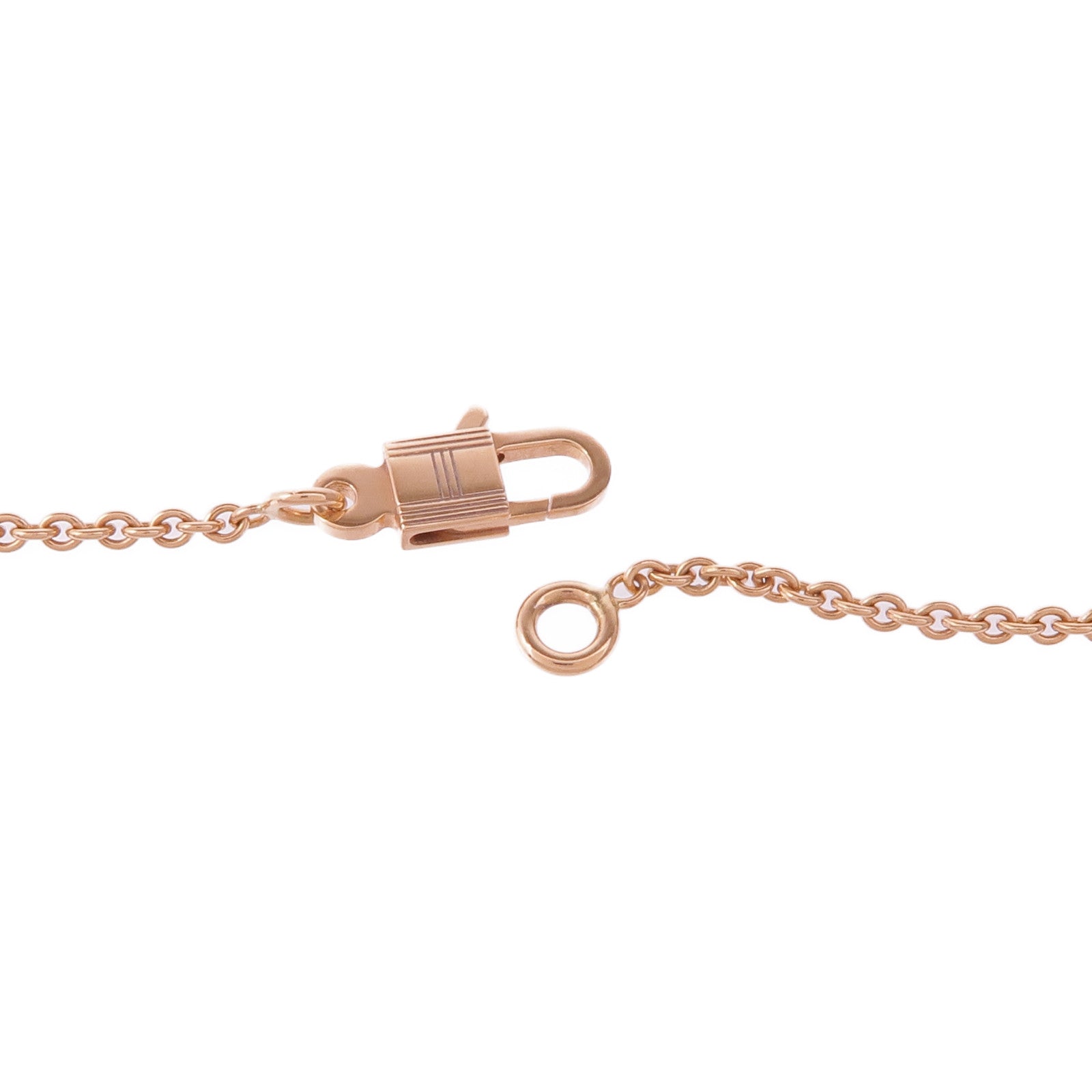 HERMES 18K玫瑰金Amulettes Constance鑽石項鍊