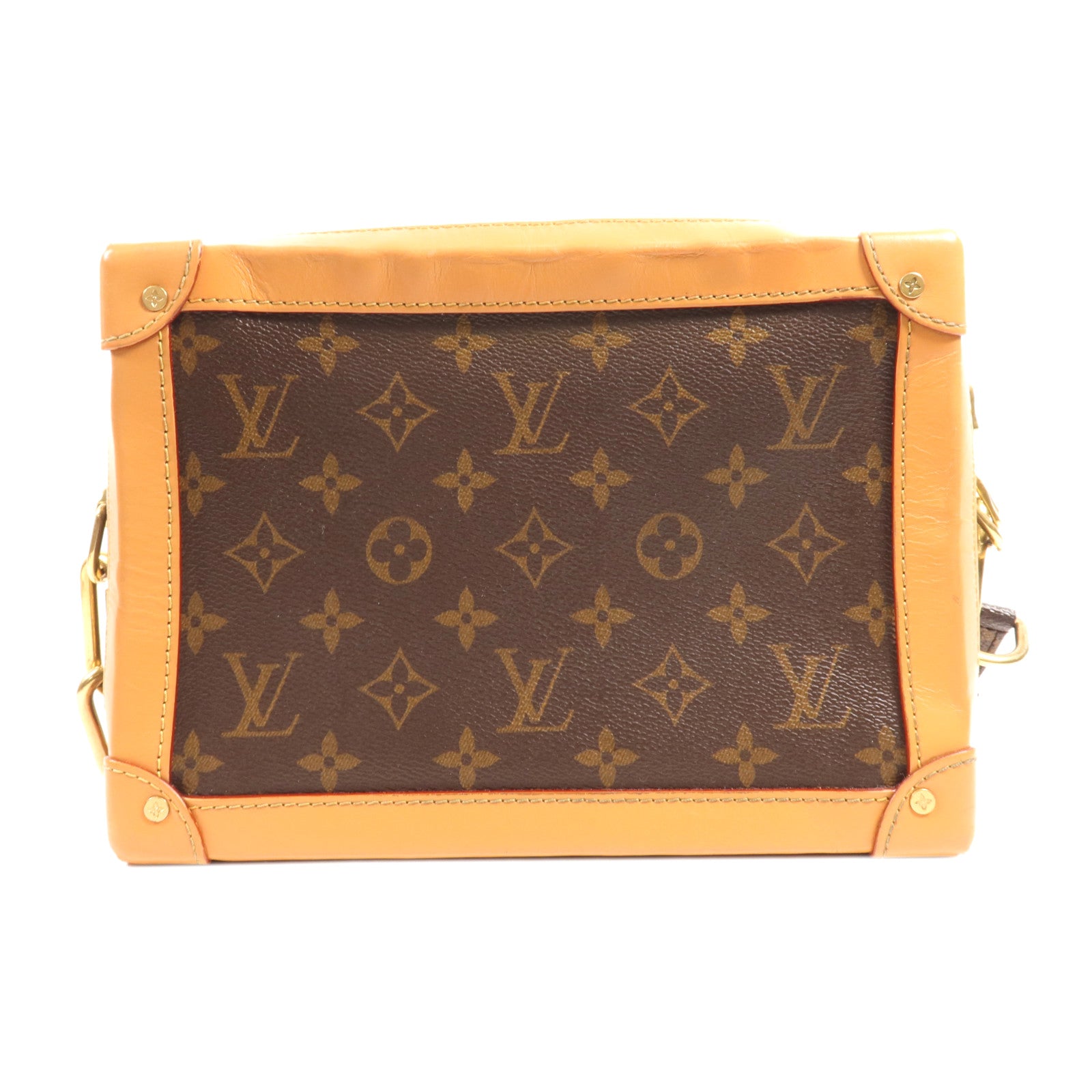 LOUIS VUITTON Monogram Soft Trunk金扣肩背袋