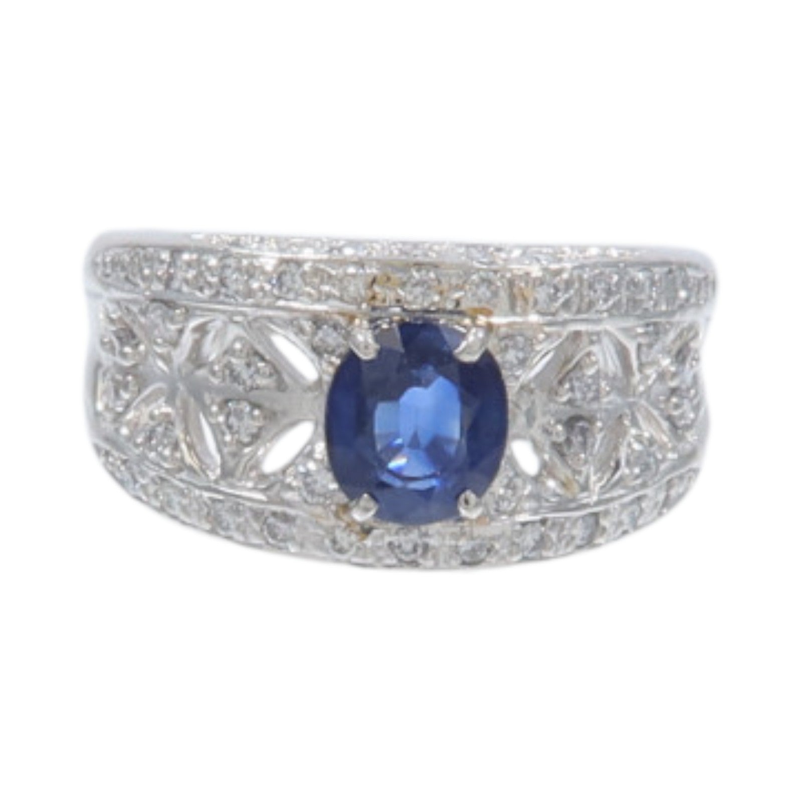 JEWELRY PT900鉑金Sapphire Diamond藍寶石/鑽石戒指