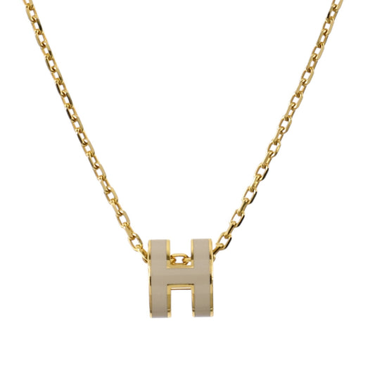 HERMES 金屬/琺瑯Mini Pop H Necklace項鏈