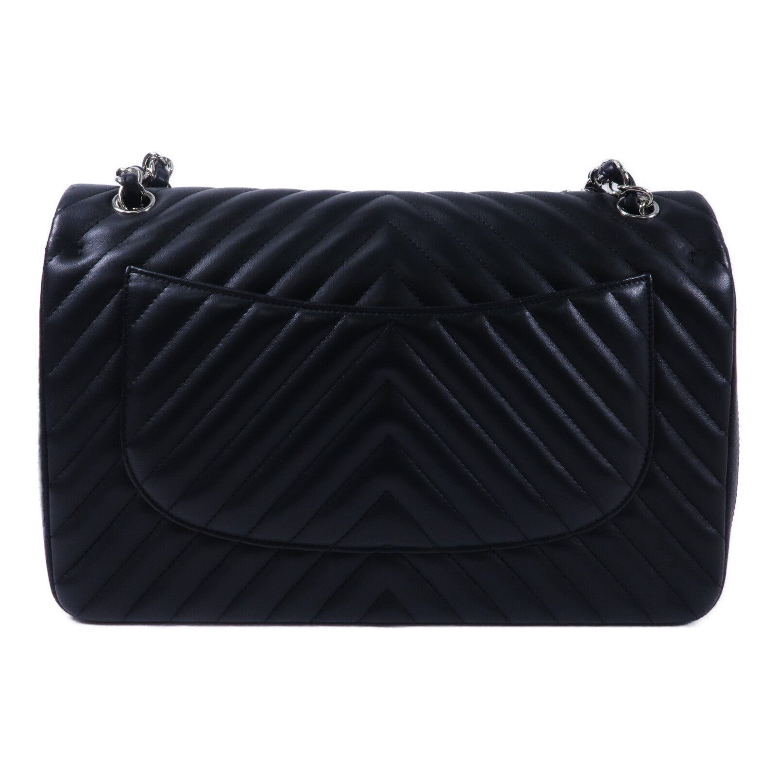 CHANEL 羊皮皮革Chevron Classic Flap Bag鏈帶肩背袋
