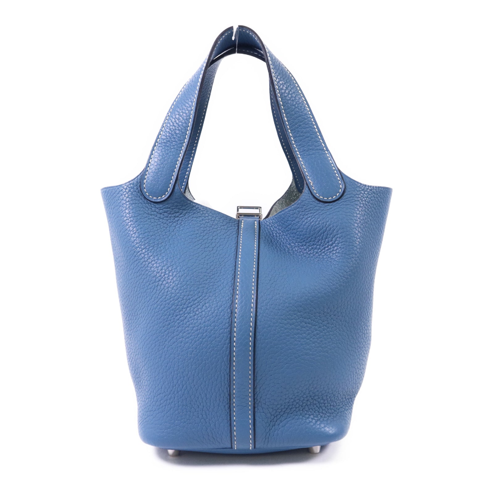 HERMES Clemence皮革Picotin PM銀扣手挽袋