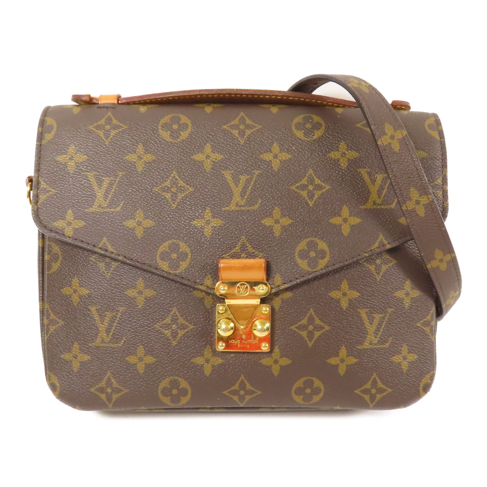 LOUIS VUITTON LV GHW Pochette Metis MM 2 Way Bag M44875 Monogram Brown