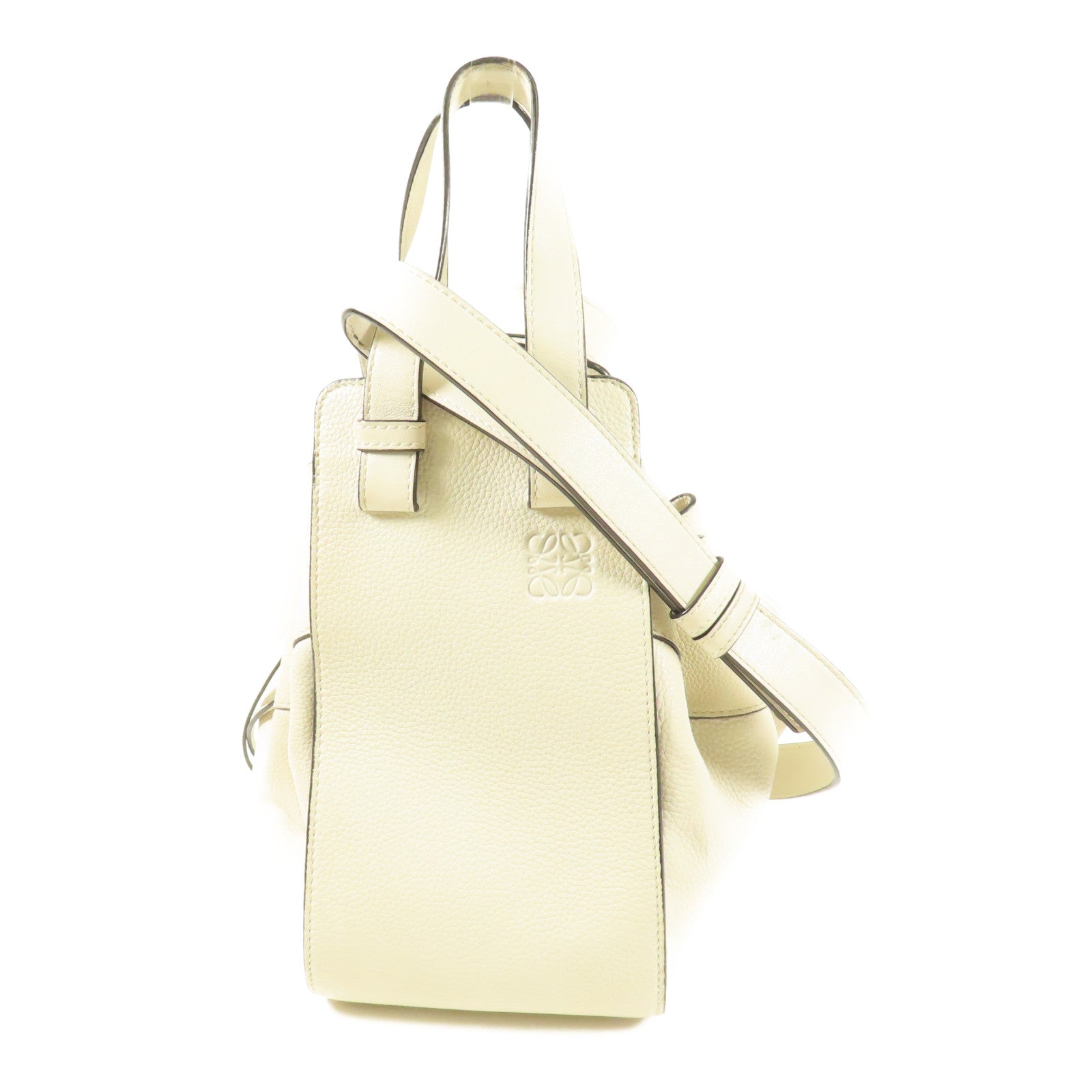 LOEWE 牛皮皮革Hammock銀扣手挽肩背兩用袋