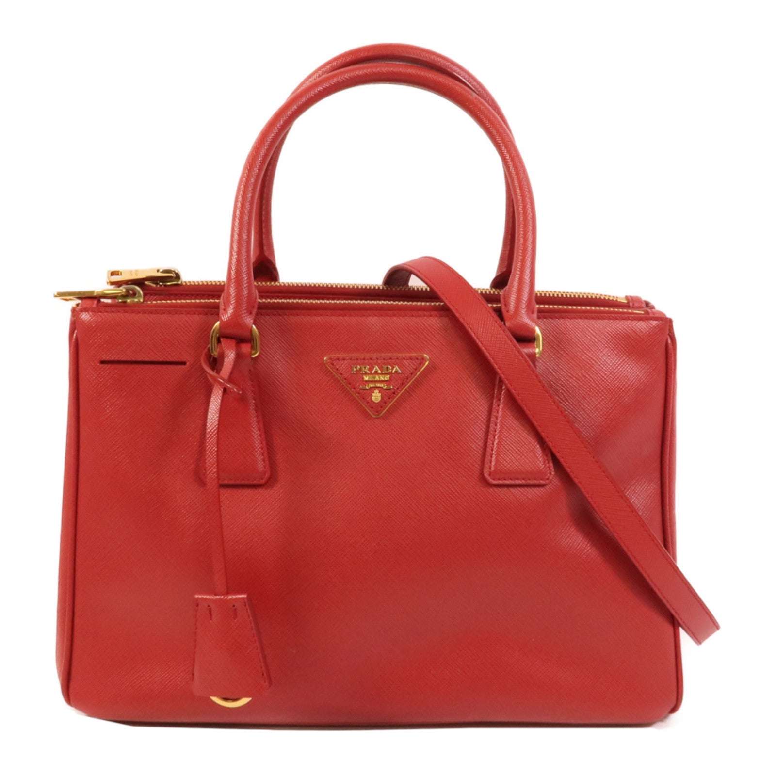 PRADA Saffiano皮革2Way Shoulder手挽肩背兩用袋