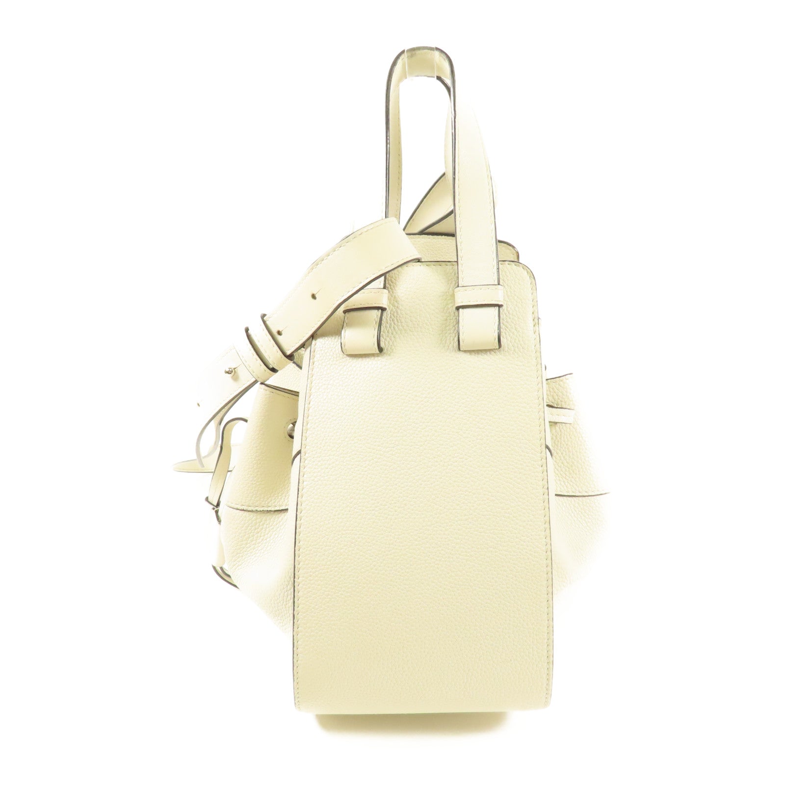 LOEWE SHW Hammock 2way Shoulder Hand Bag Calfskin Leather White