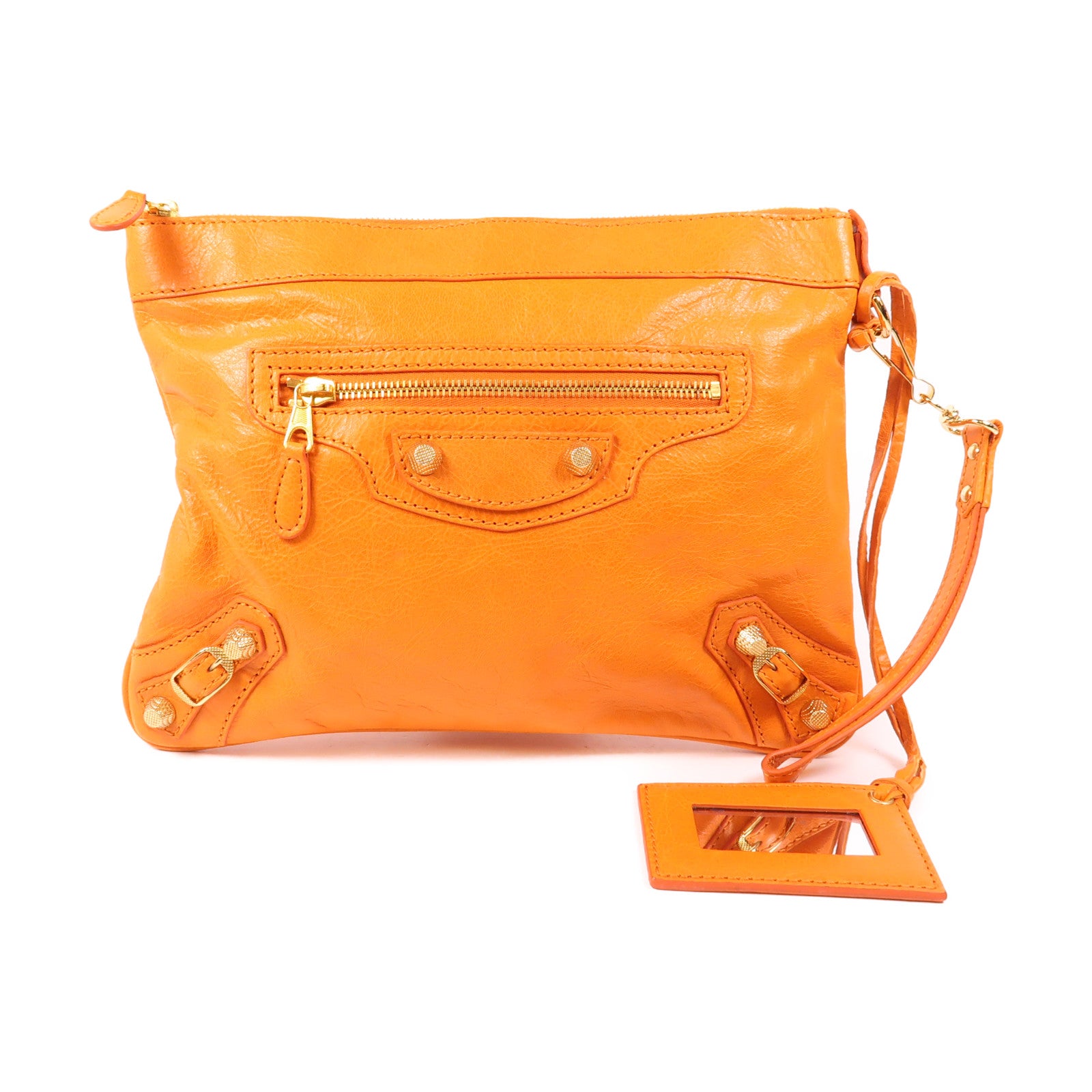 BALENCIAGA 羊皮皮革Clutch金扣手拿包