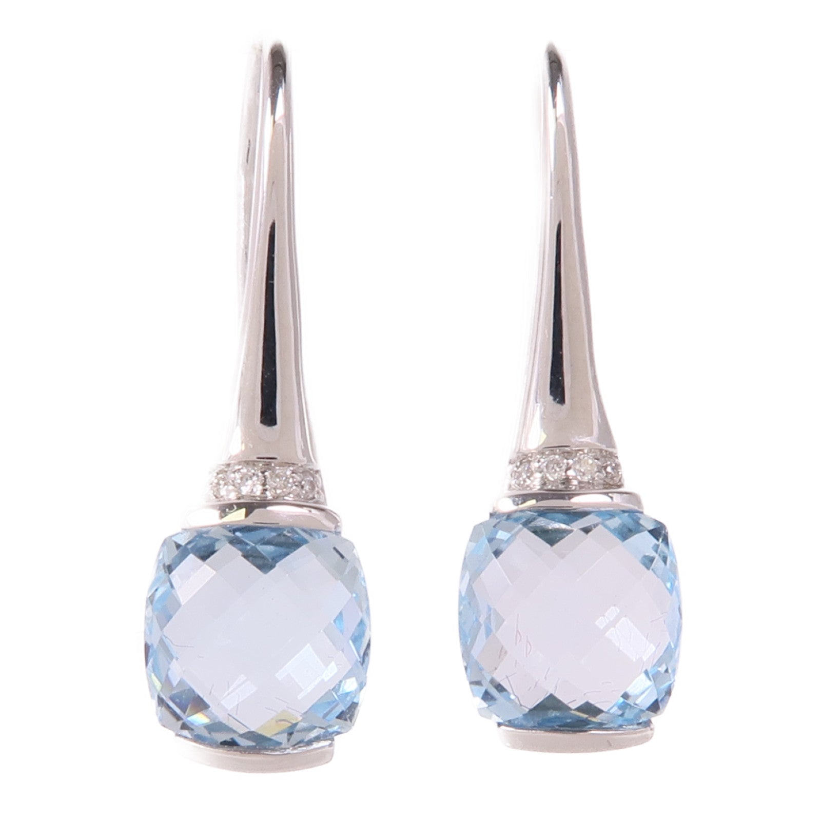 JEWELRY Aquamarine Earrings 18K White Gold