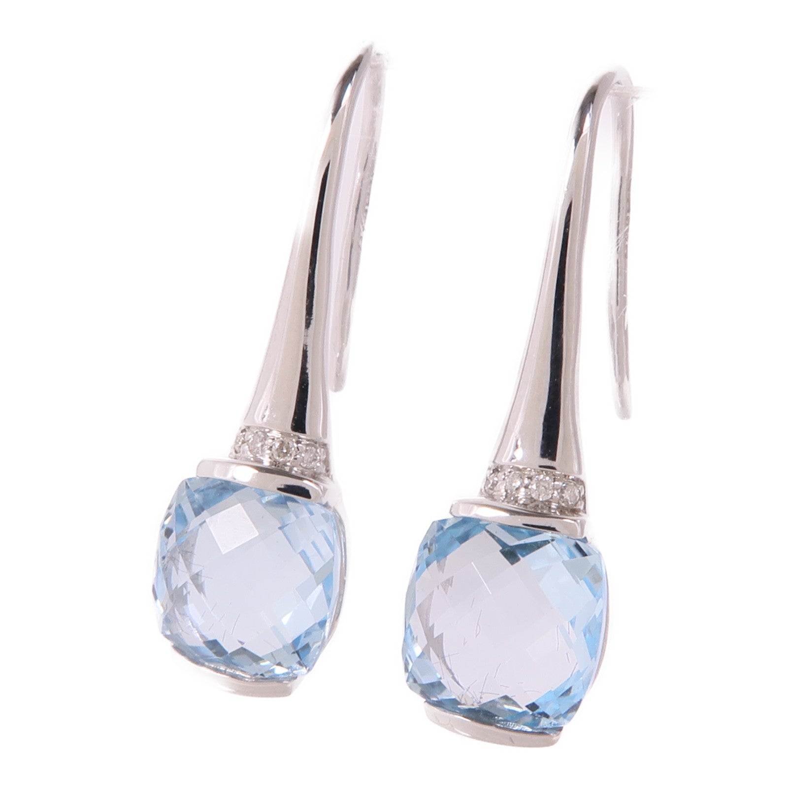 JEWELRY 18K白金Aquamarine Earrings藍晶耳環