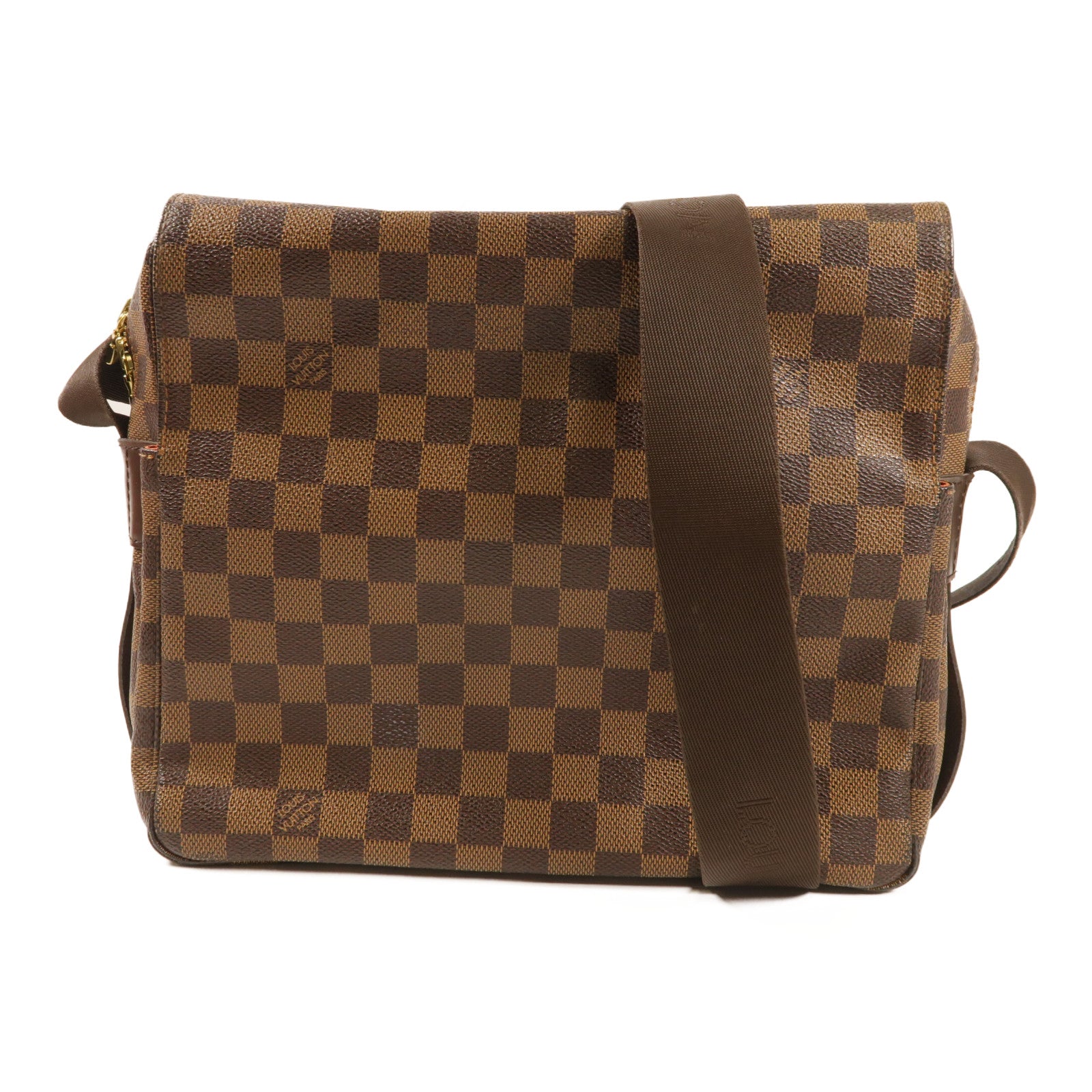 LOUIS VUITTON LV GHW Naviglio Shoulder Bag M45255 Damier Brown