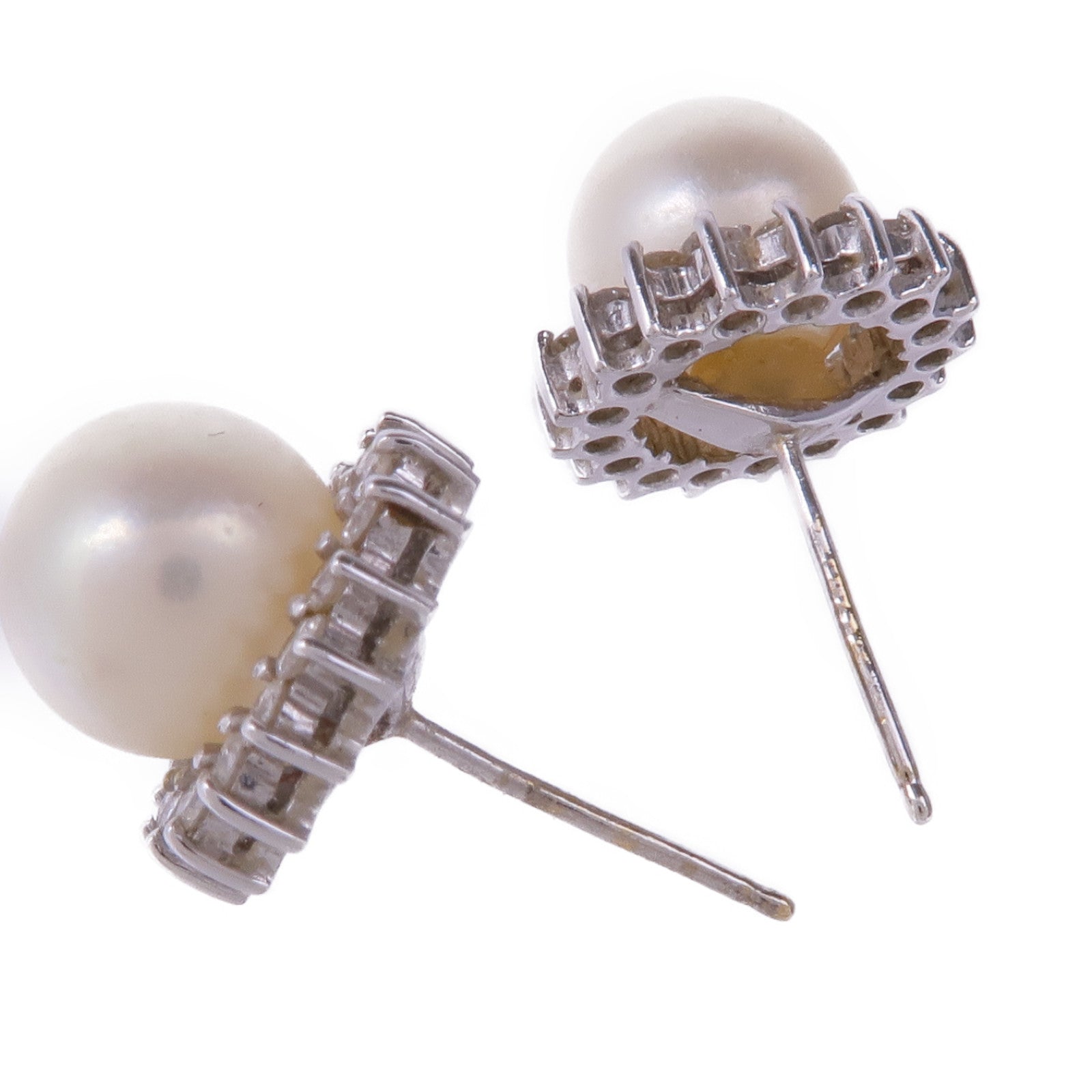 JEWELRY 18K白金Pearl Diamond Earrings珍珠/鑽石耳環