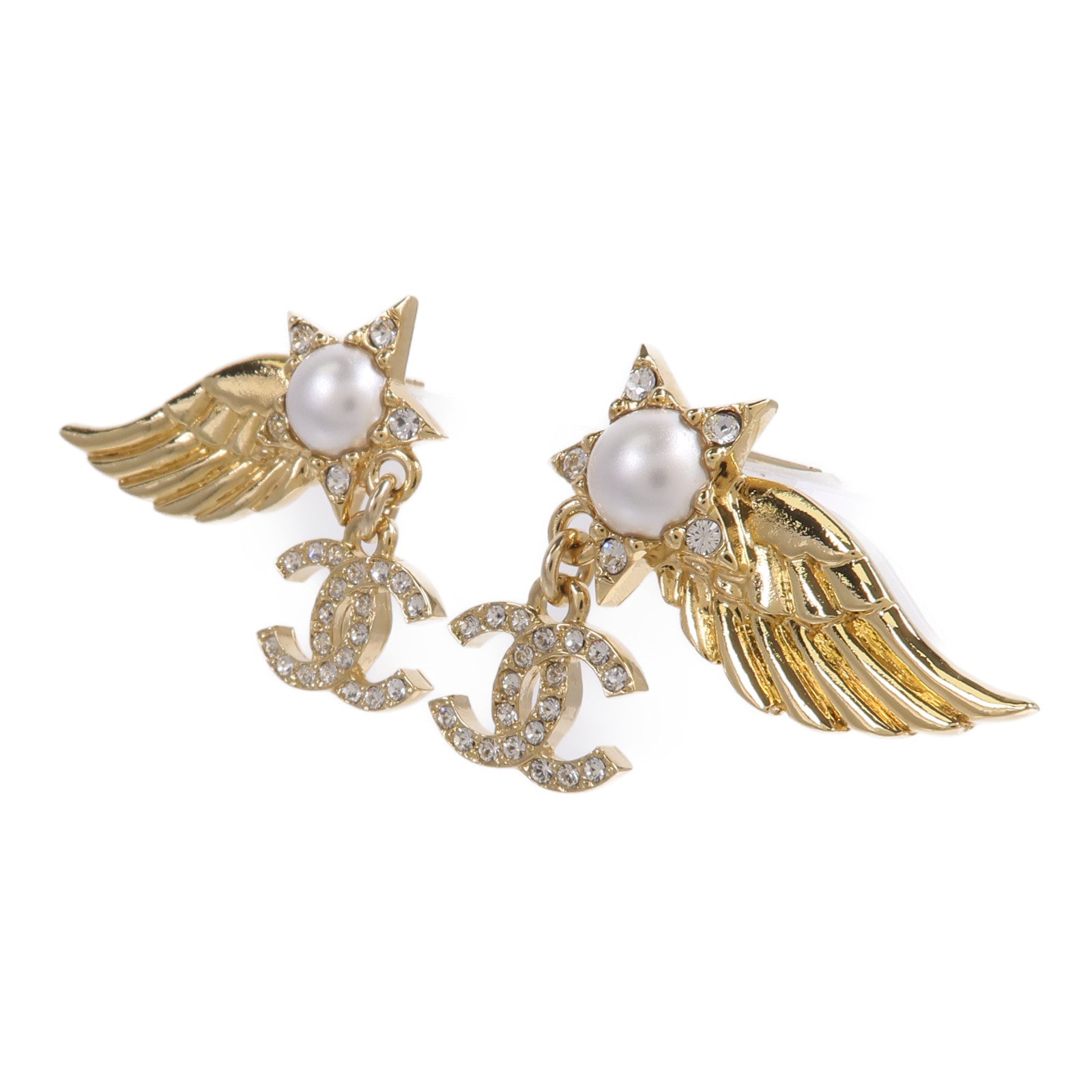 CHANEL 金屬Wing Earrings耳環