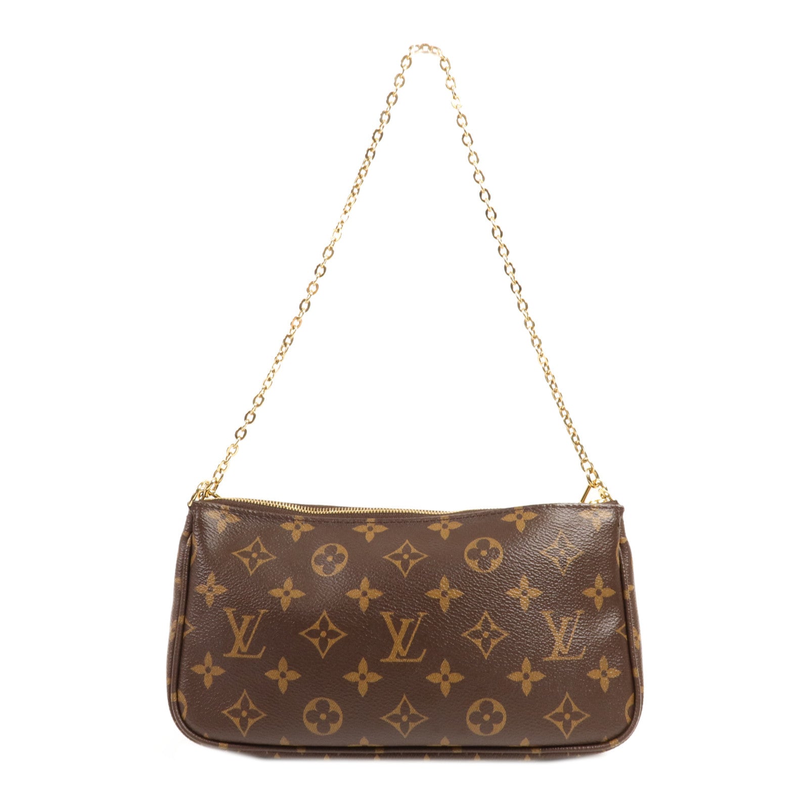 LOUIS VUITTON Monogram Multi Pochette Accessoires金扣手挽肩背兩用袋